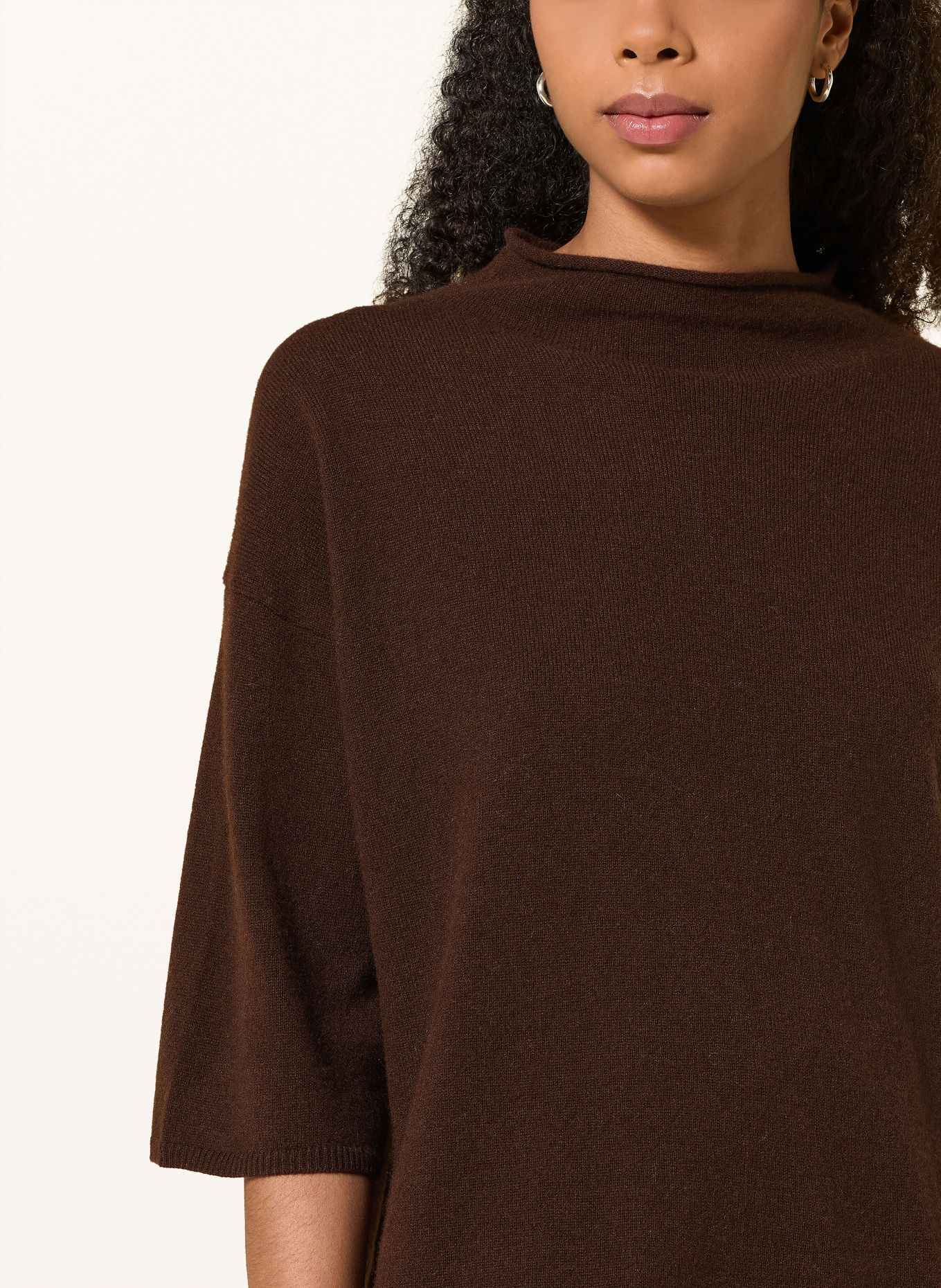 MRS & HUGS Cashmere-Pullover: DUNKELBRAUN