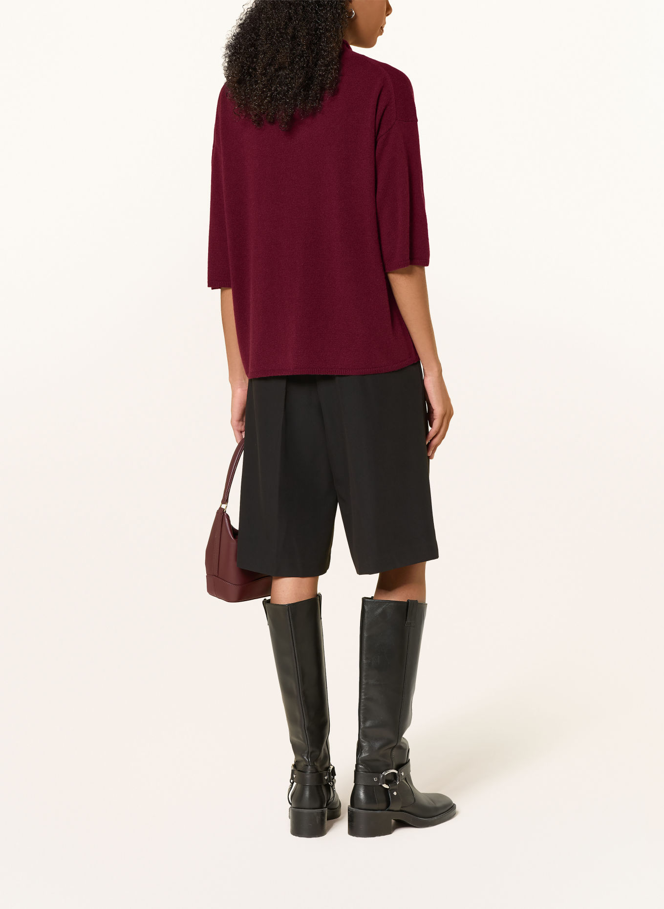 MRS & HUGS Cashmere Sweater: DARK PURPLE