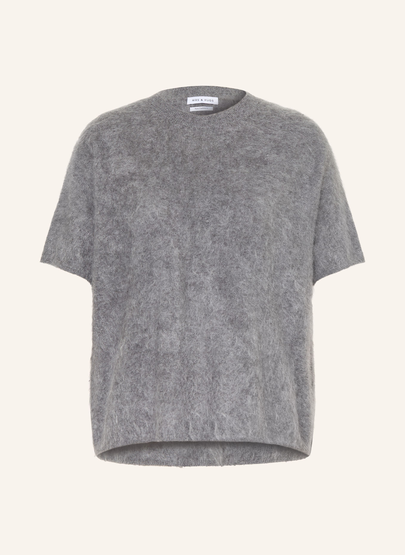 MRS & HUGS Strickshirt aus Cashmere: GRAU