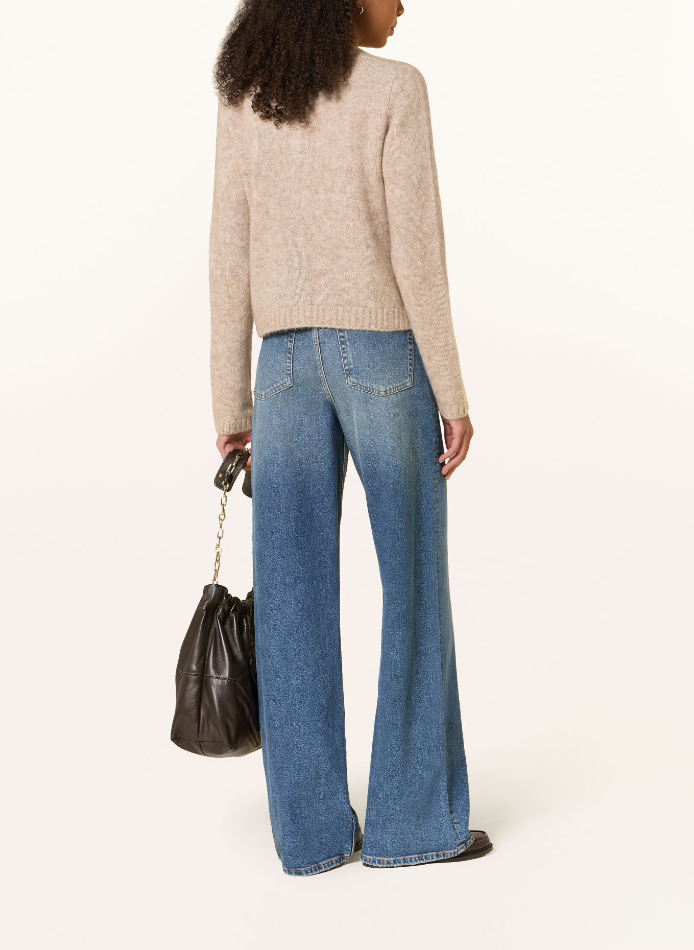 MRS & HUGS Cashmere Cardigan: BEIGE