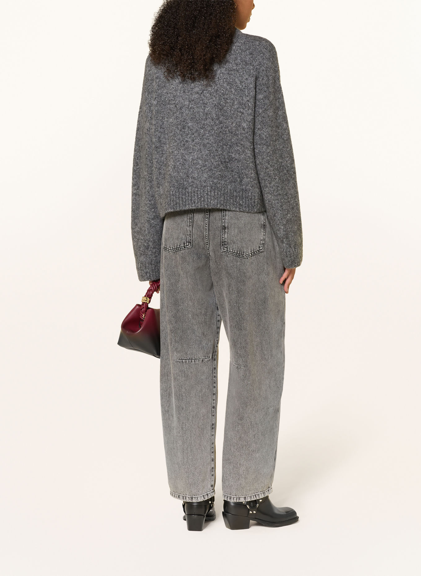 MRS & HUGS Pullover mit Cashmere: DUNKELGRAU