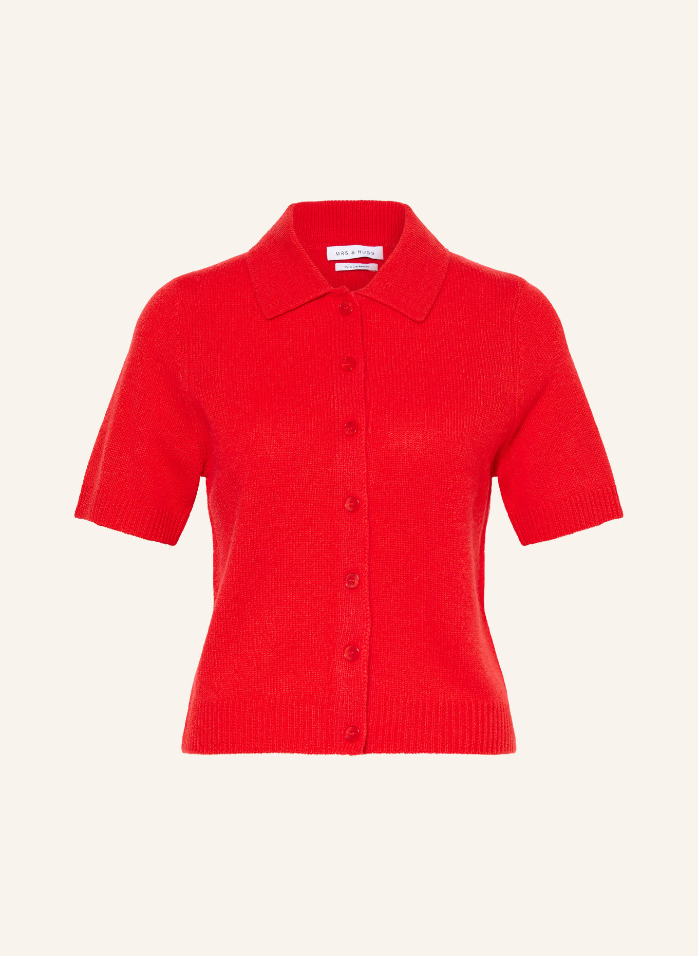 MRS & HUGS Vest van kasjmier: ROOD