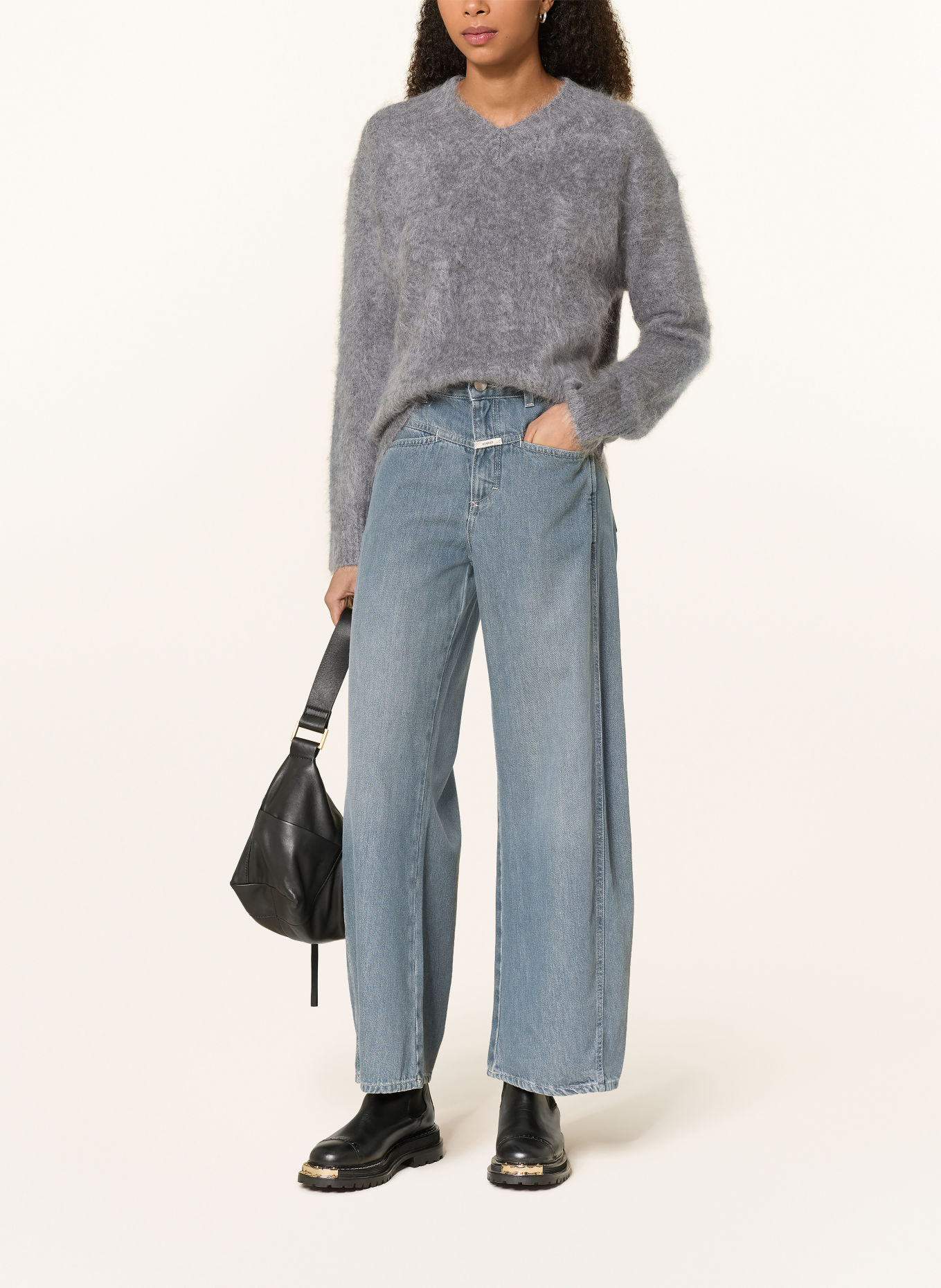 MRS & HUGS Cashmere-Pullover: GRAU