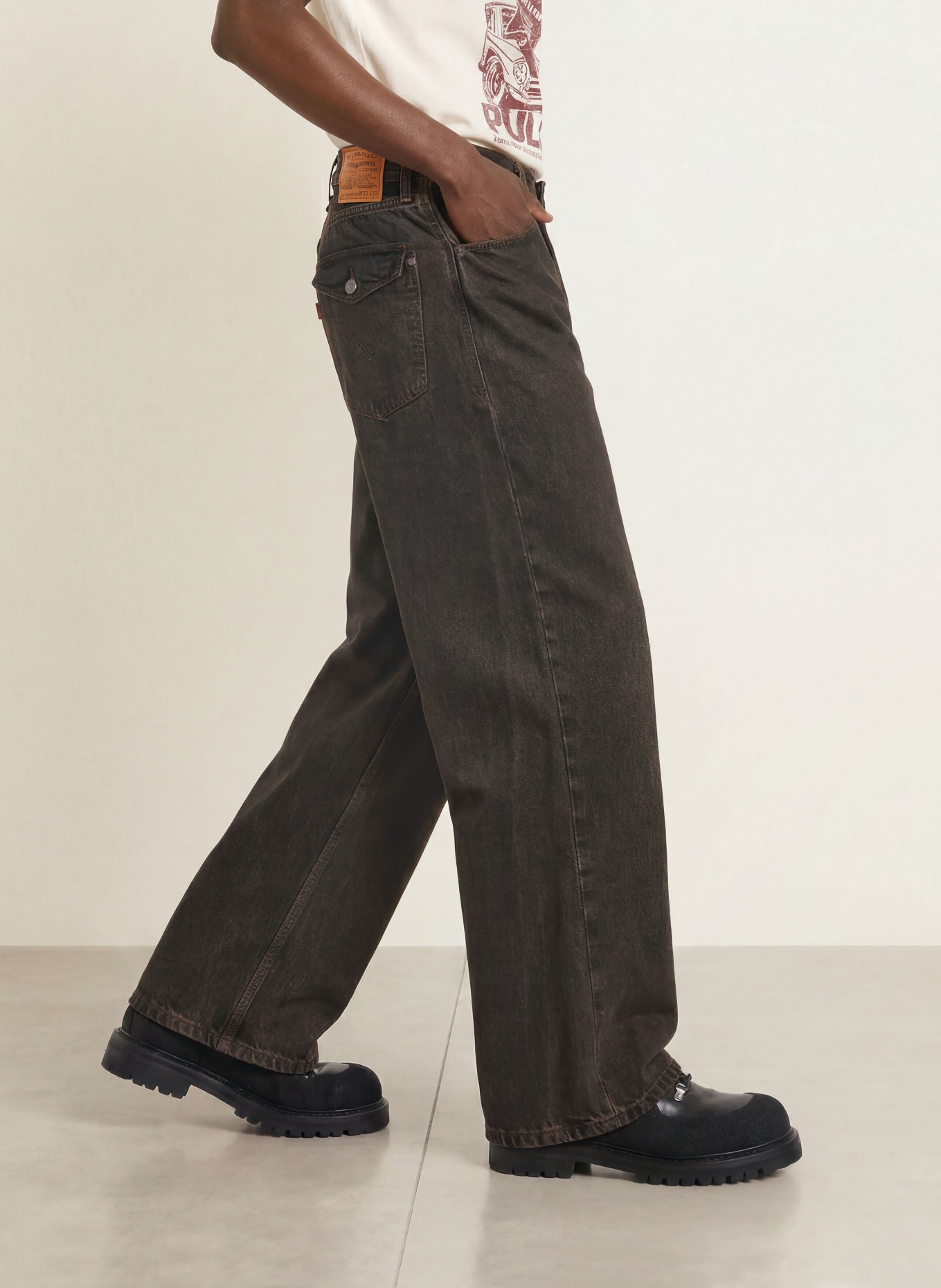 Levi's® Jean TWISTED BAGGY WIDE LEG, coupe large: 00 Blacks