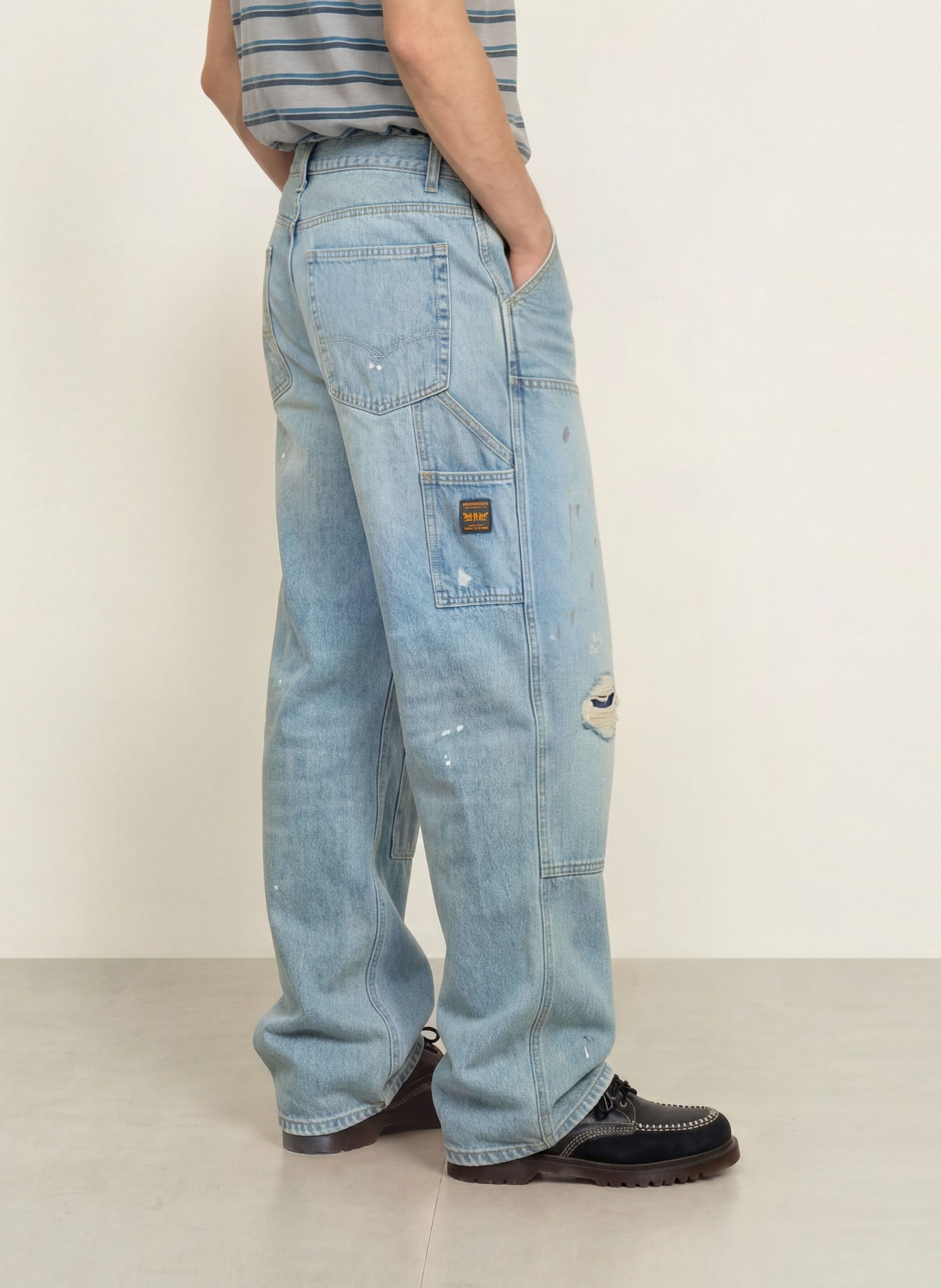 Levi's® Jean destroy 568, coupe ample: 20 Med Indigo - Worn In
