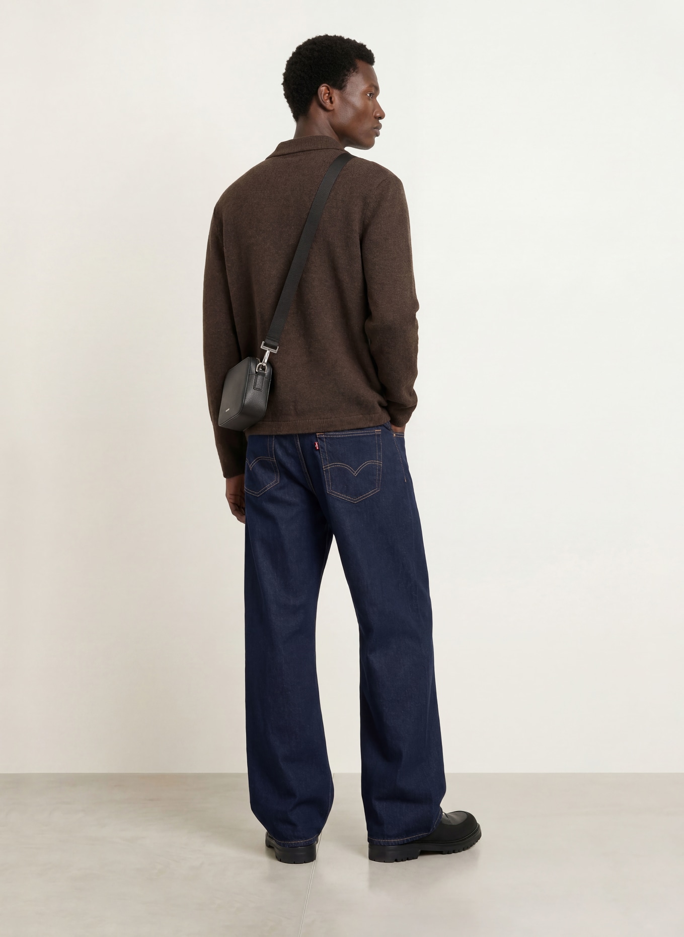 Levi's® Polo en maille, coupe décontractée: MARRON FONCÉ
