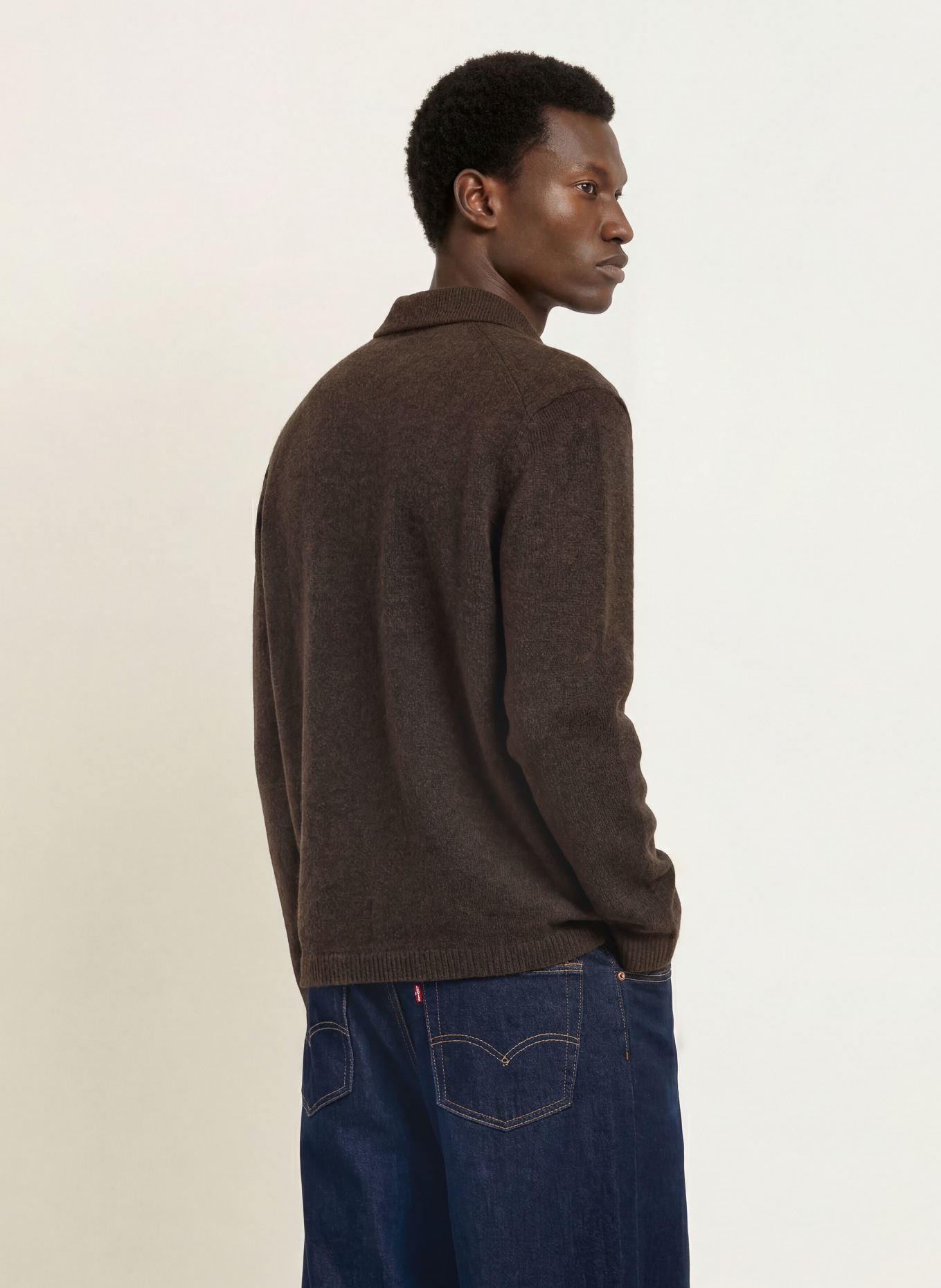Levi's® Polo en maille, coupe décontractée: MARRON FONCÉ