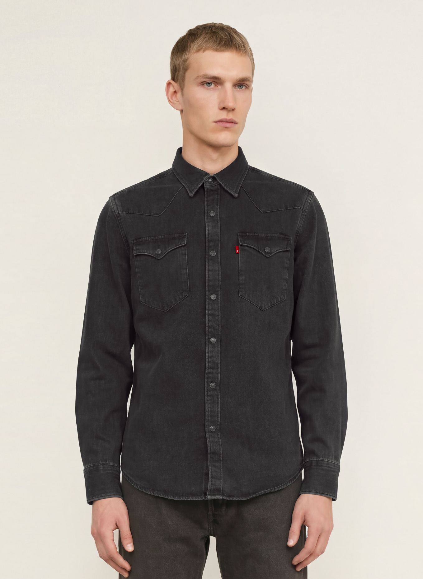 Levi's® BARSTOW Standard Fit Denim Shirt: BLACK
