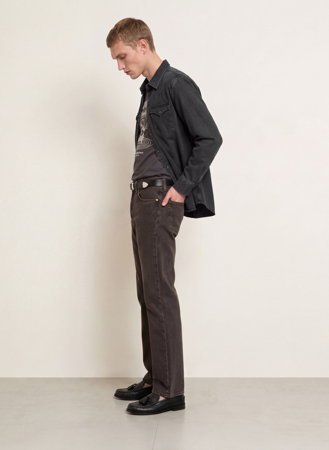Levi's® BARSTOW Standard Fit Denim Shirt: BLACK