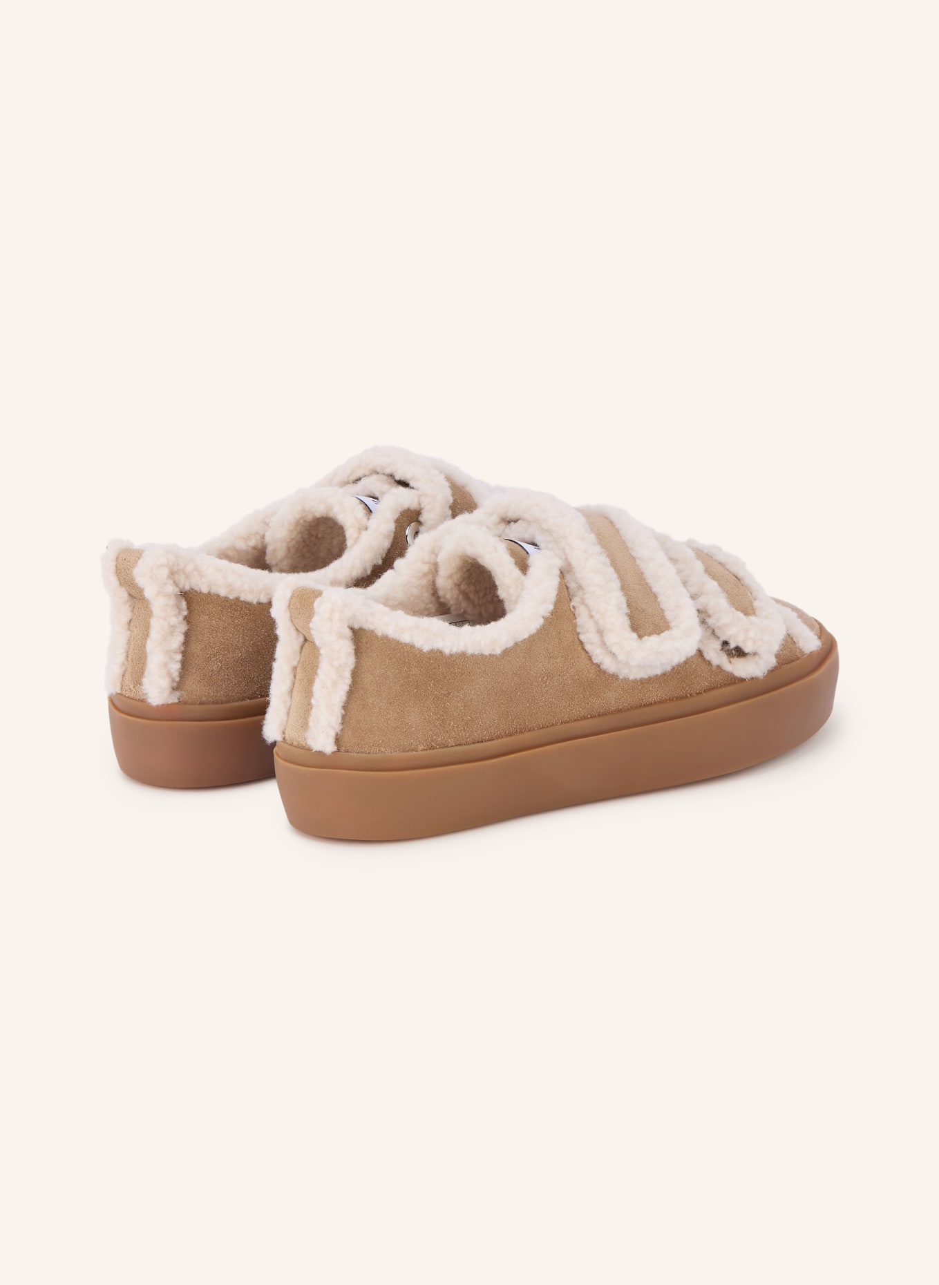INUIKII Sneaker VELCRO LOW: BEIGE / CREME