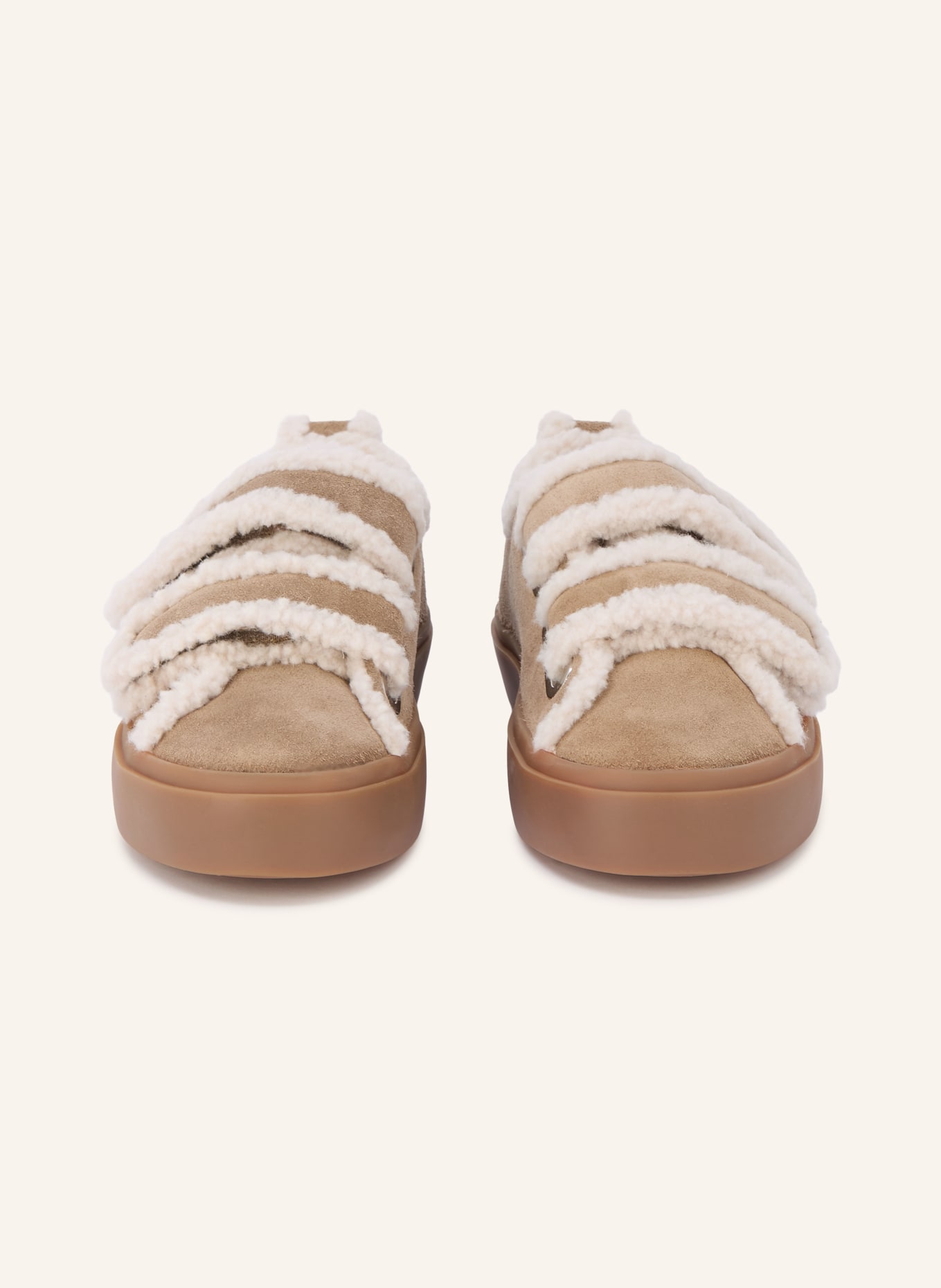 INUIKII Sneaker VELCRO LOW: BEIGE / CREME