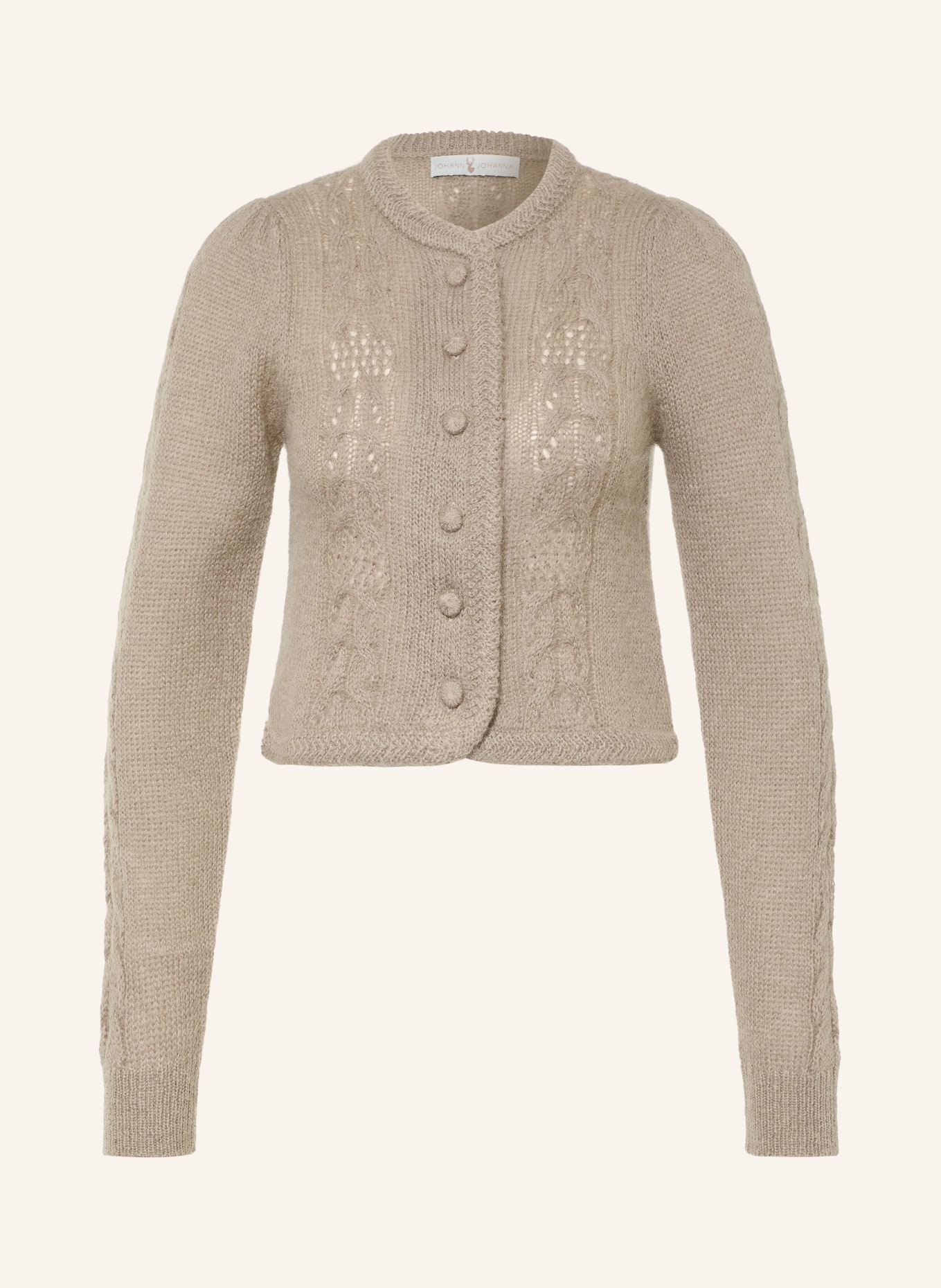Johann & Johanna Cardigan din mohair: TAUPE