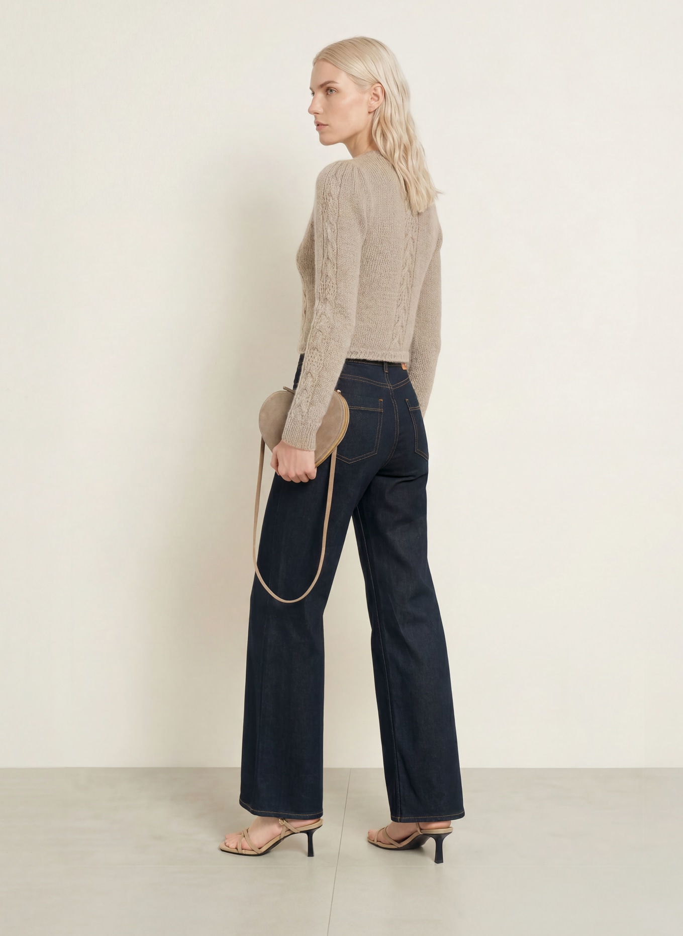 Johann & Johanna Cardigan din mohair: TAUPE
