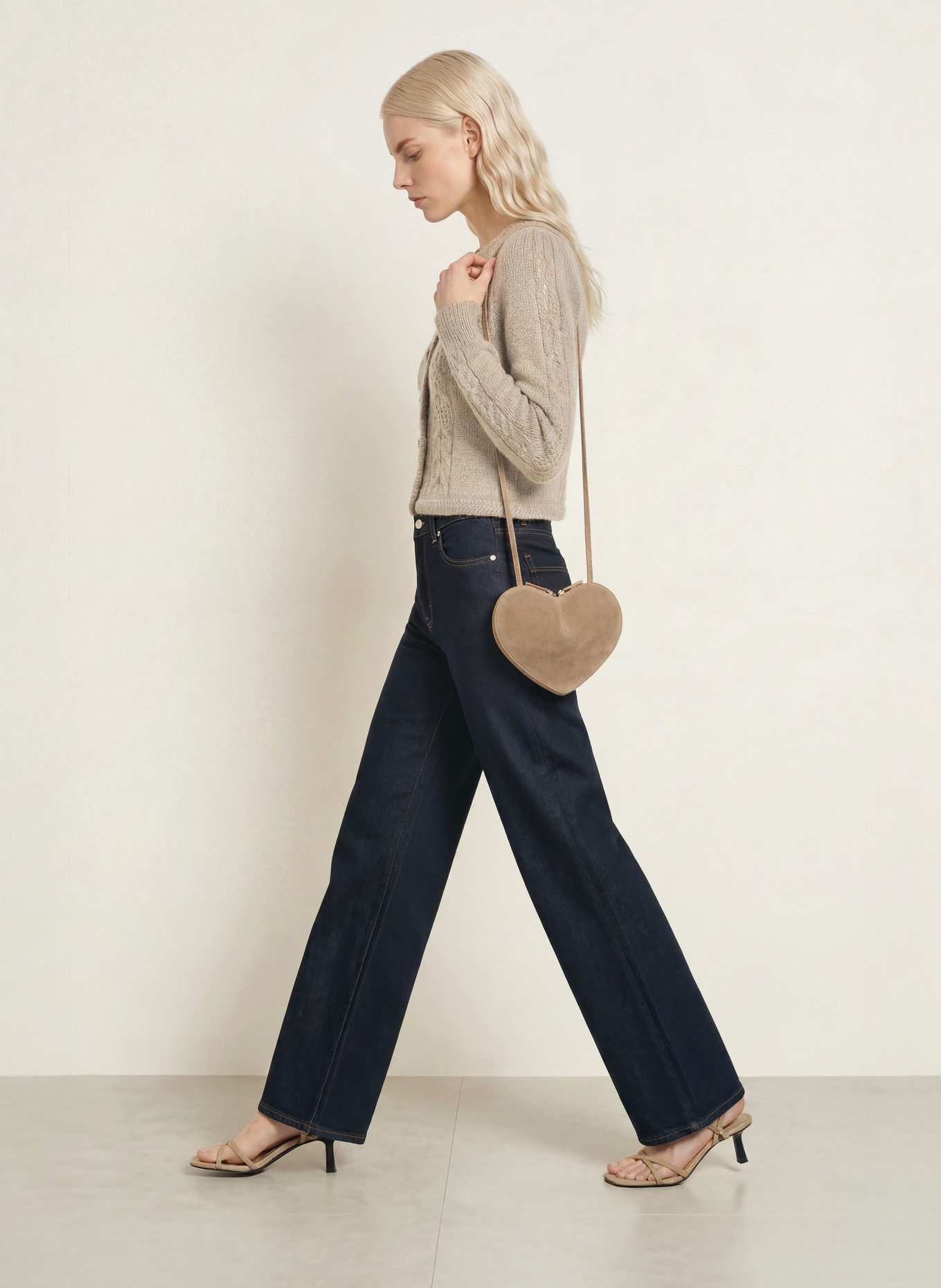 Johann & Johanna Cardigan din mohair: TAUPE