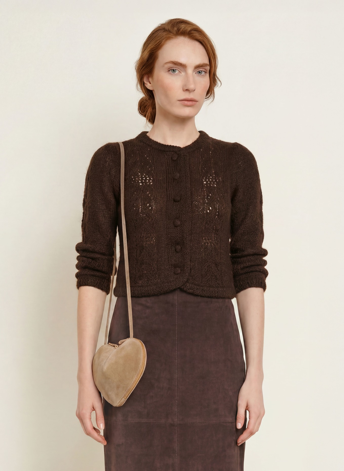 Johann & Johanna Cardigan din mohair: MARO ÎNCHIS