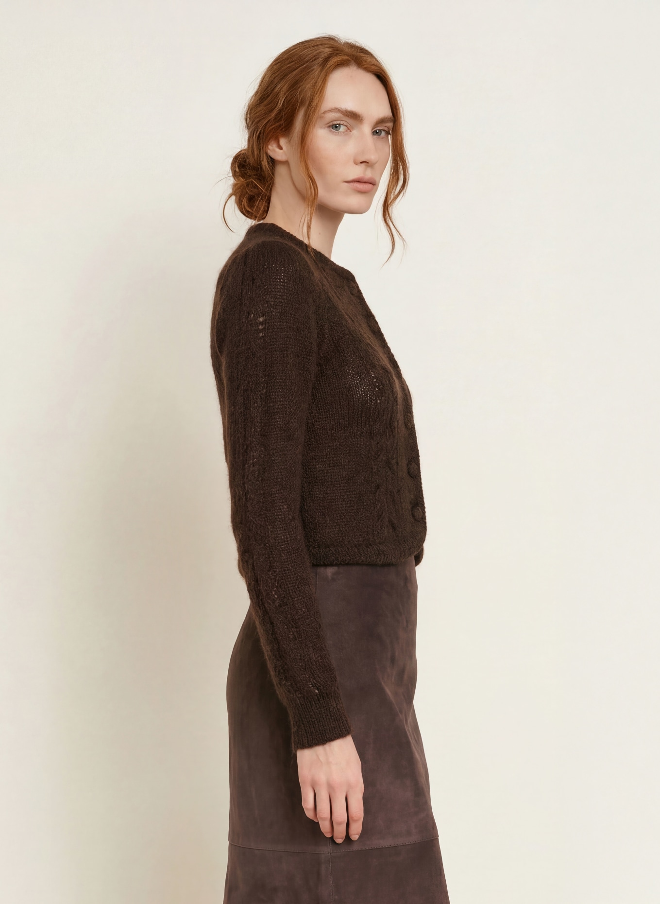Johann & Johanna Cardigan din mohair: MARO ÎNCHIS