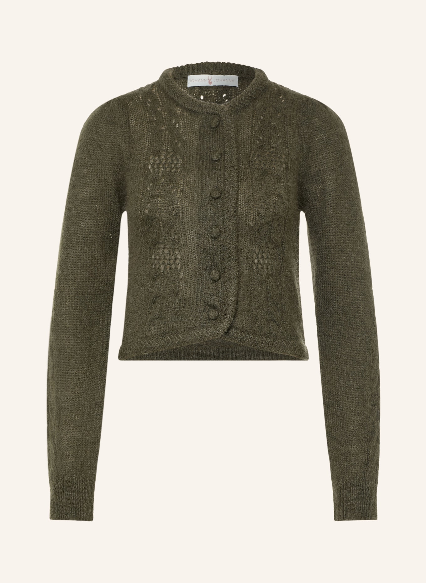 Johann & Johanna Cardigan din mohair: KAKI