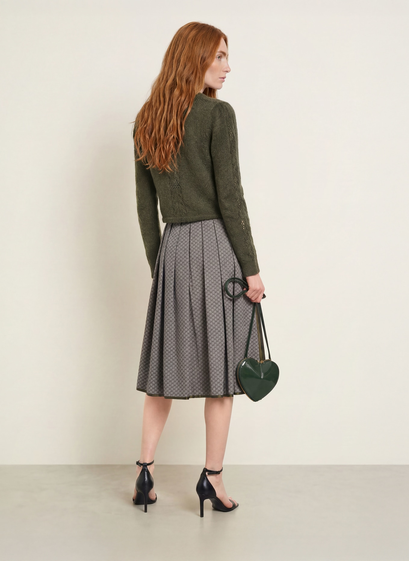 Johann & Johanna Cardigan din mohair: KAKI