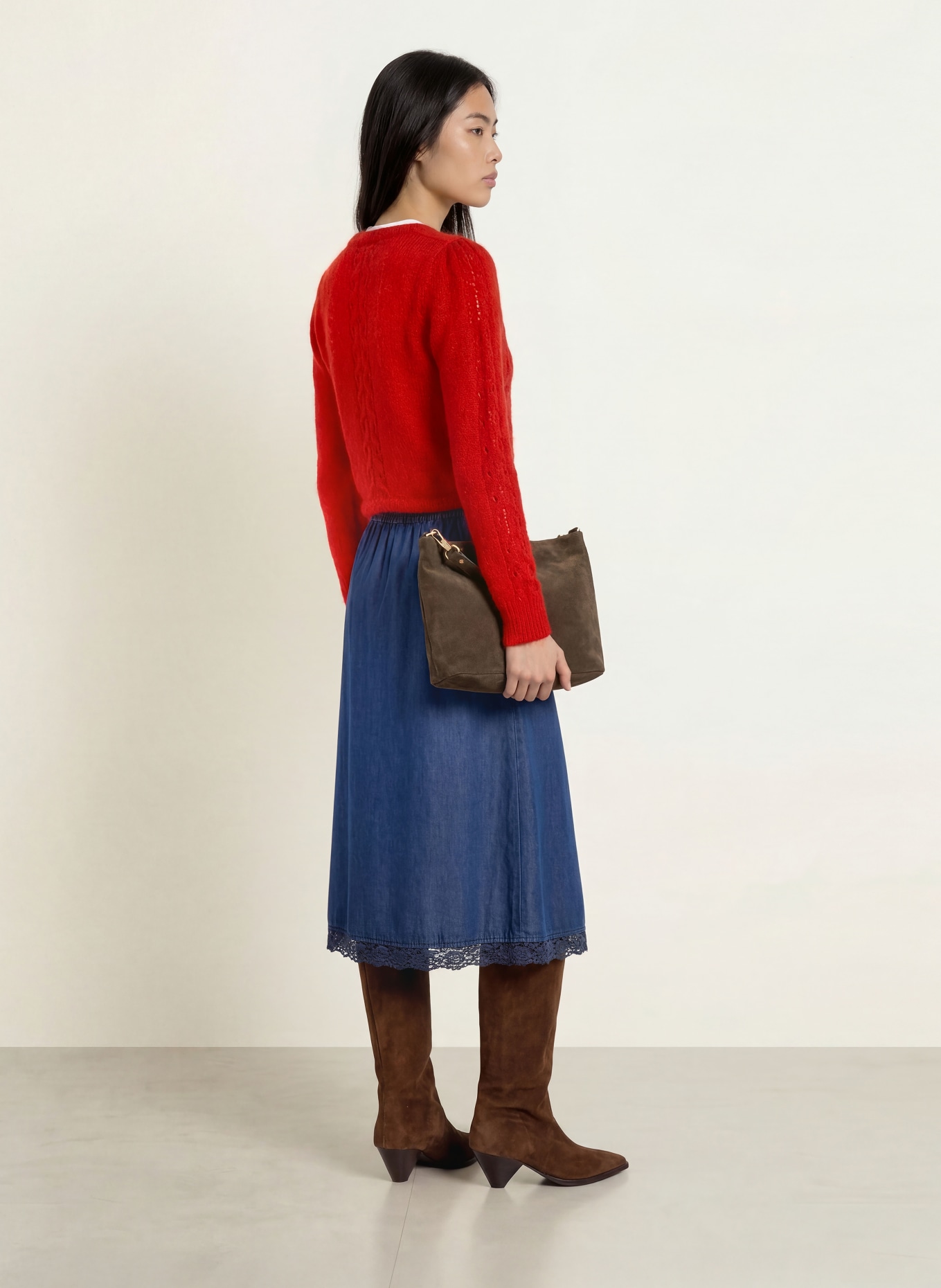 Johann & Johanna Cardigan din mohair: ROȘU