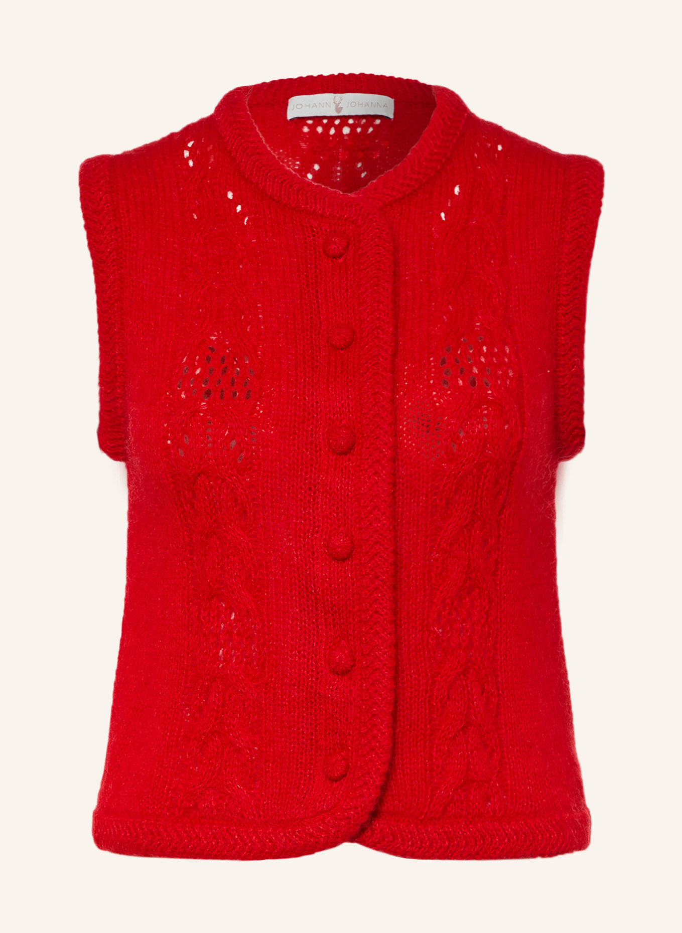 Johann & Johanna Strickweste mit Mohair: ROT