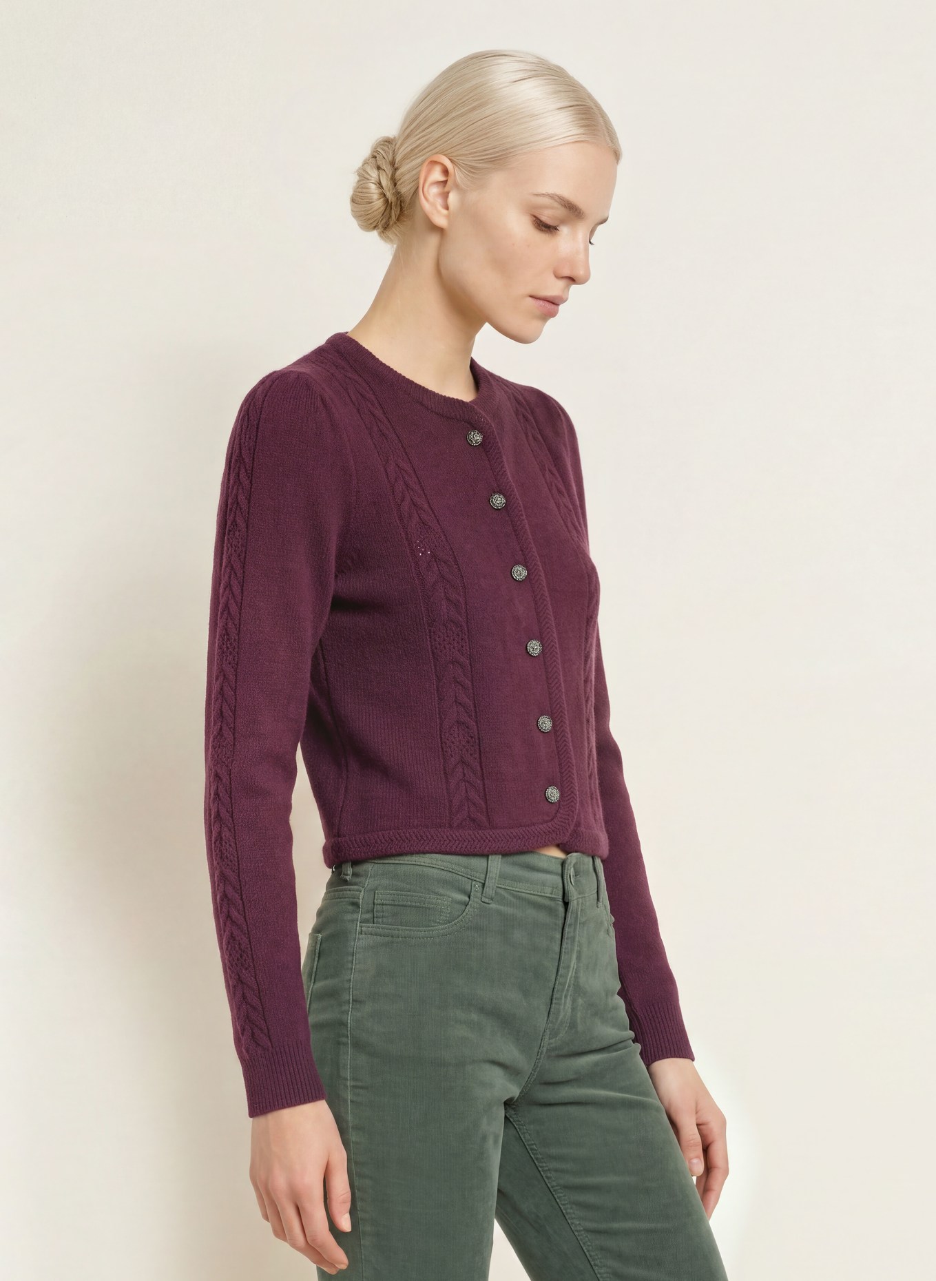 Johann & Johanna Cardigan: DARK RED