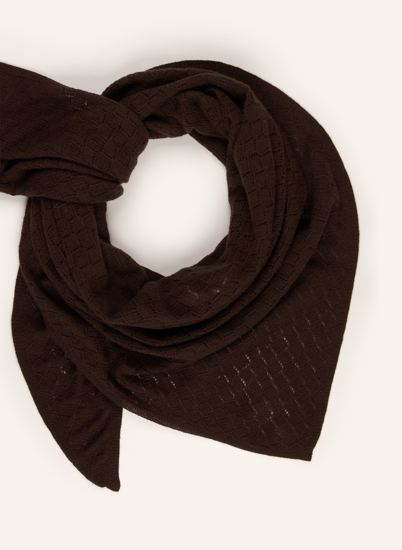 Johann & Johanna Triangular scarf: DARK BROWN