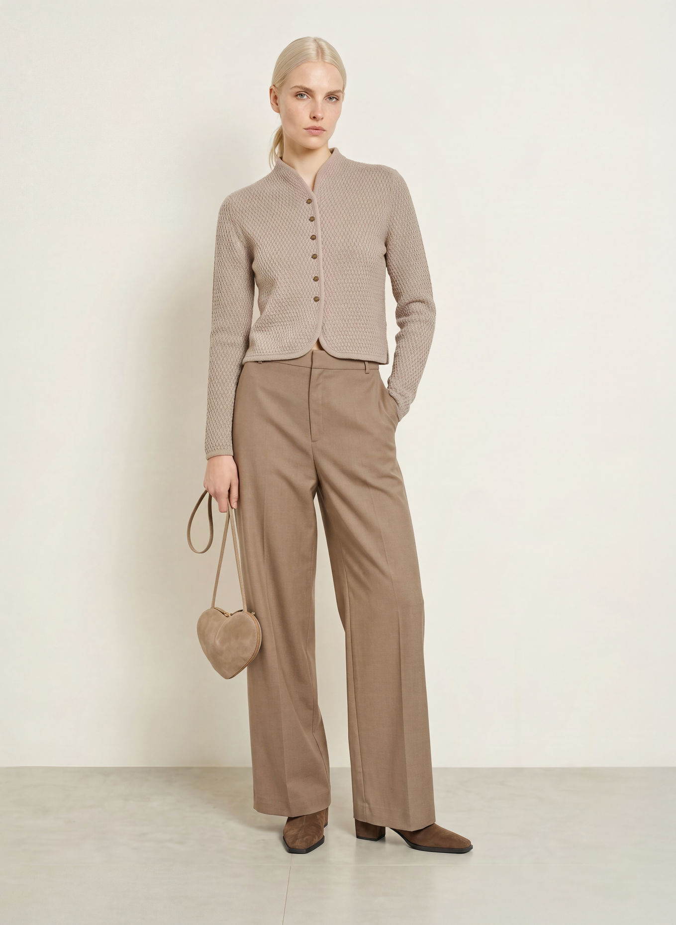 Johann & Johanna Strickjacke: TAUPE