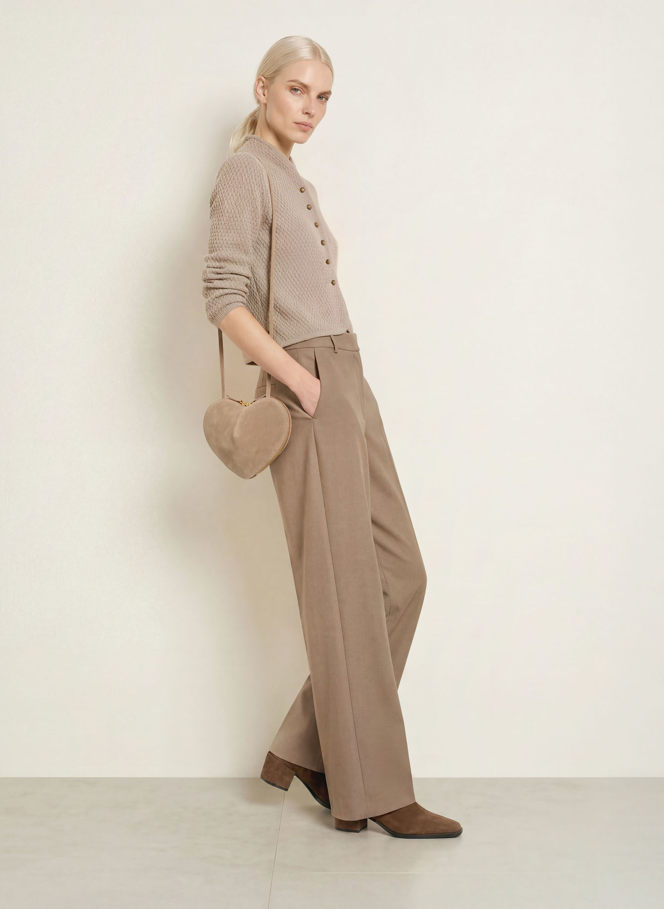 Johann & Johanna Strickjacke: TAUPE