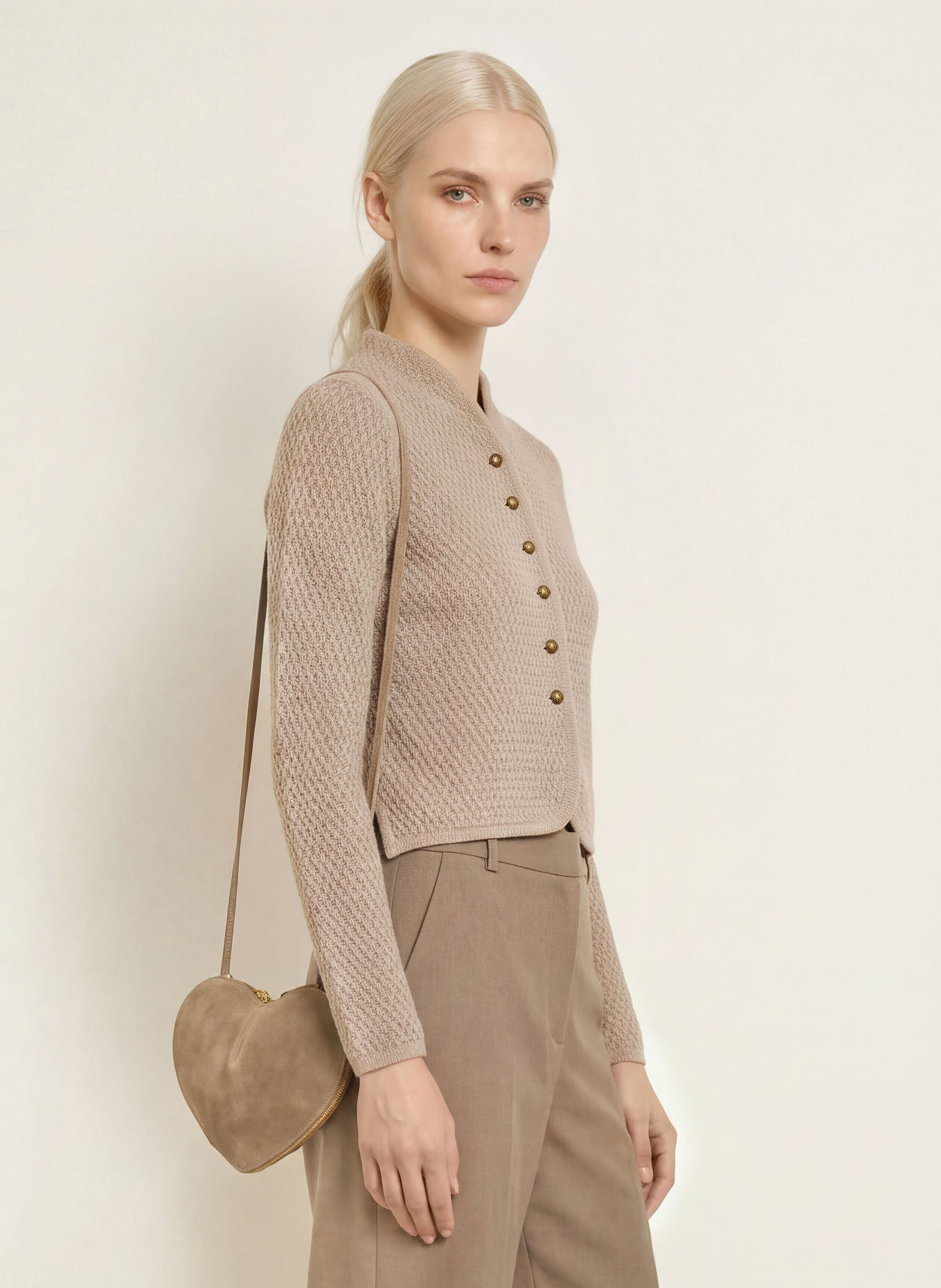 Johann & Johanna Strickjacke: TAUPE