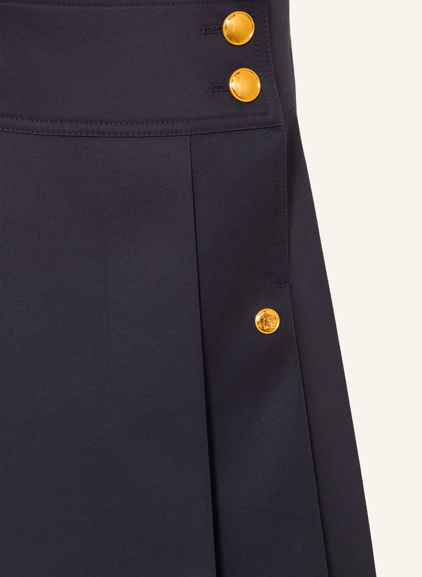 VERSACE Faltenrock: DUNKELBLAU