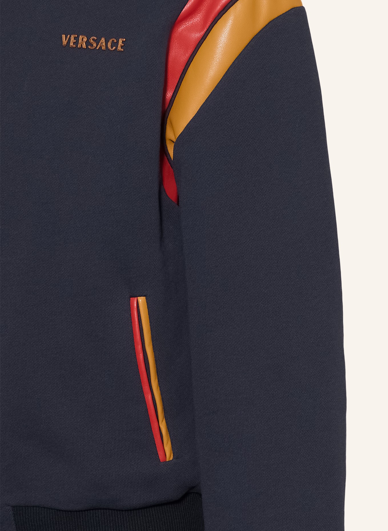 VERSACE Blouson: BLEU FONCÉ / ROUGE / JAUNE FONCÉ