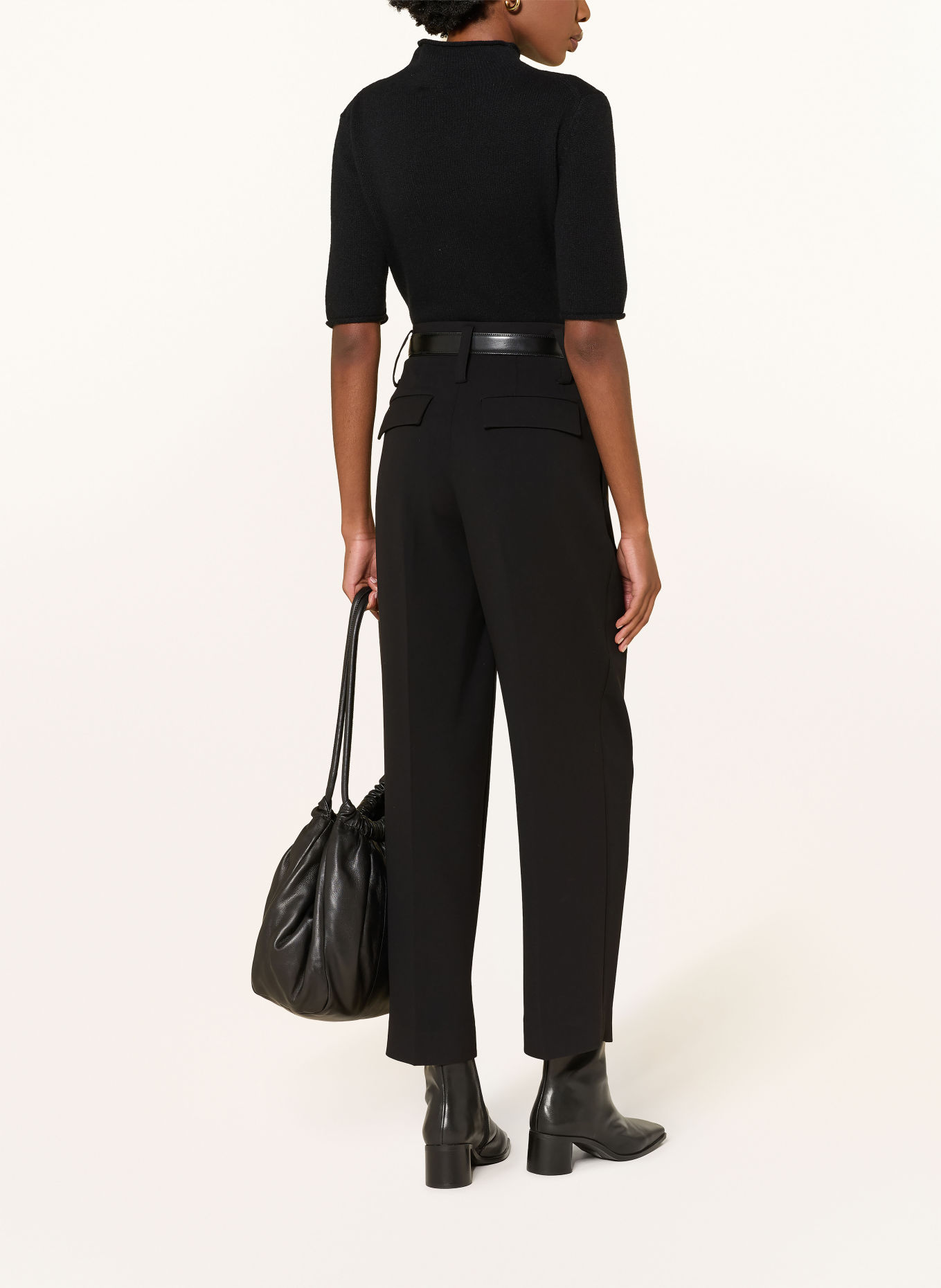 lilienfels Cashmere knit shirt: BLACK