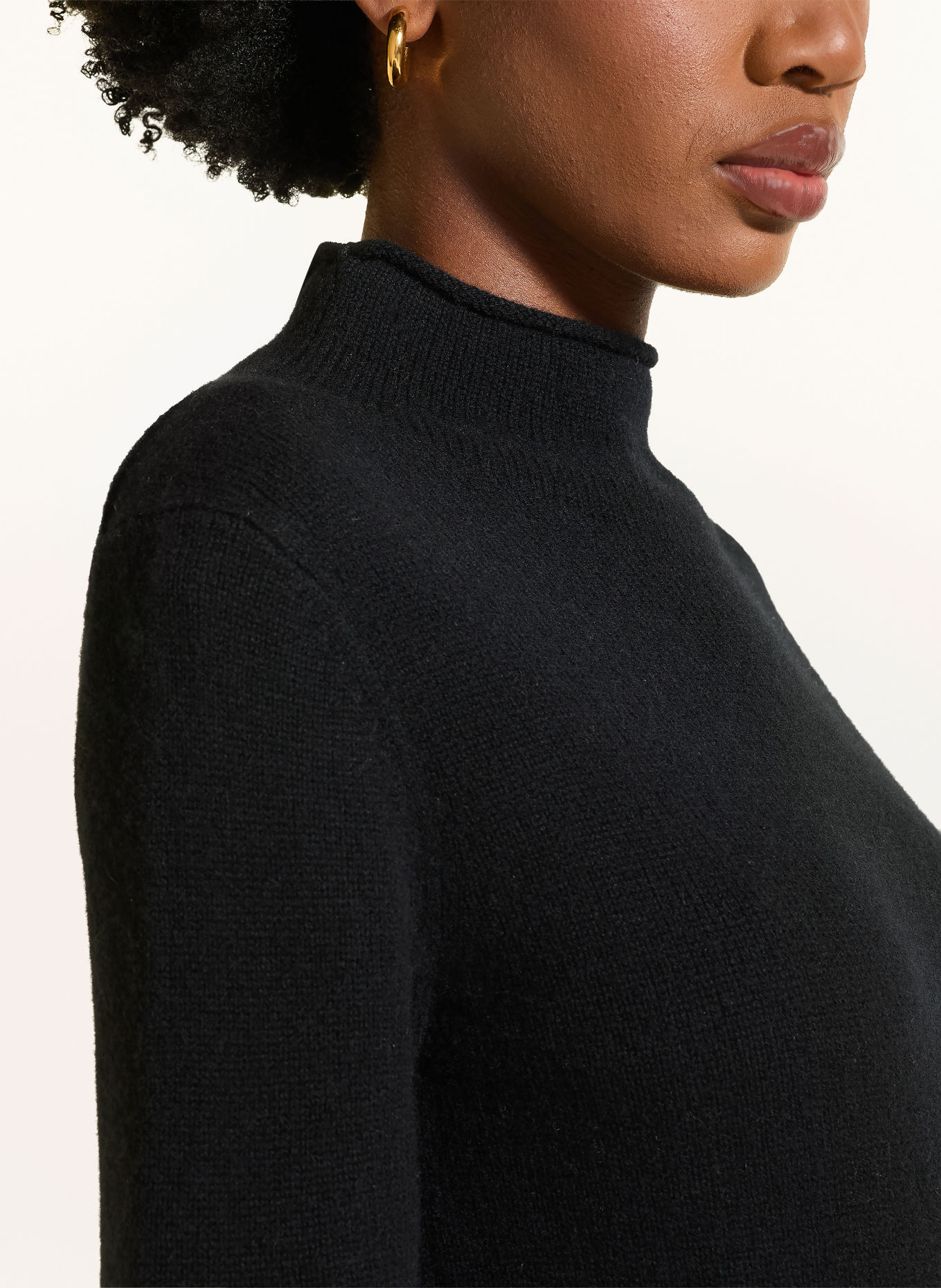 lilienfels Cashmere knit shirt: BLACK