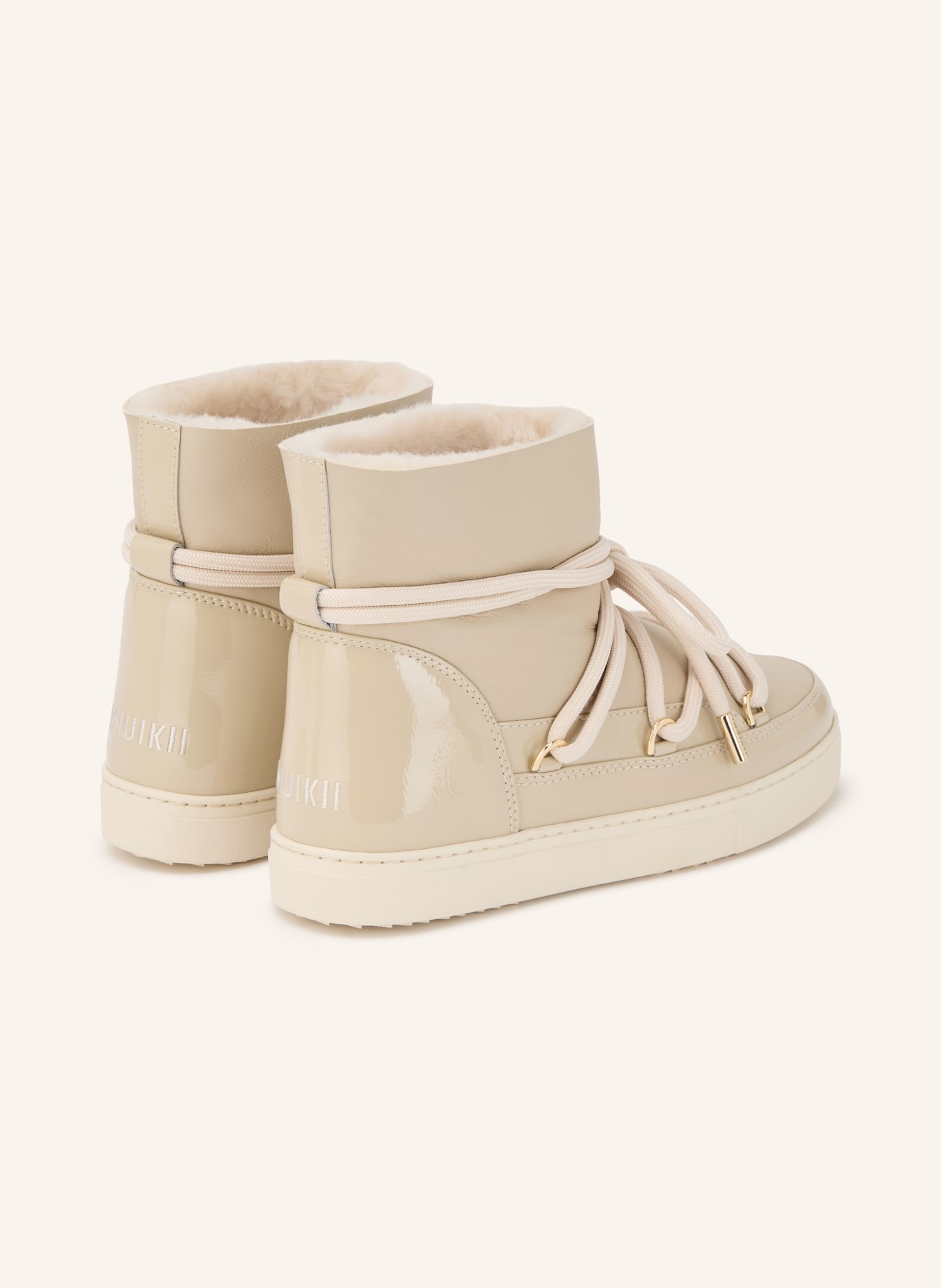 INUIKII Boots vernies GLOSSY: CRÈME