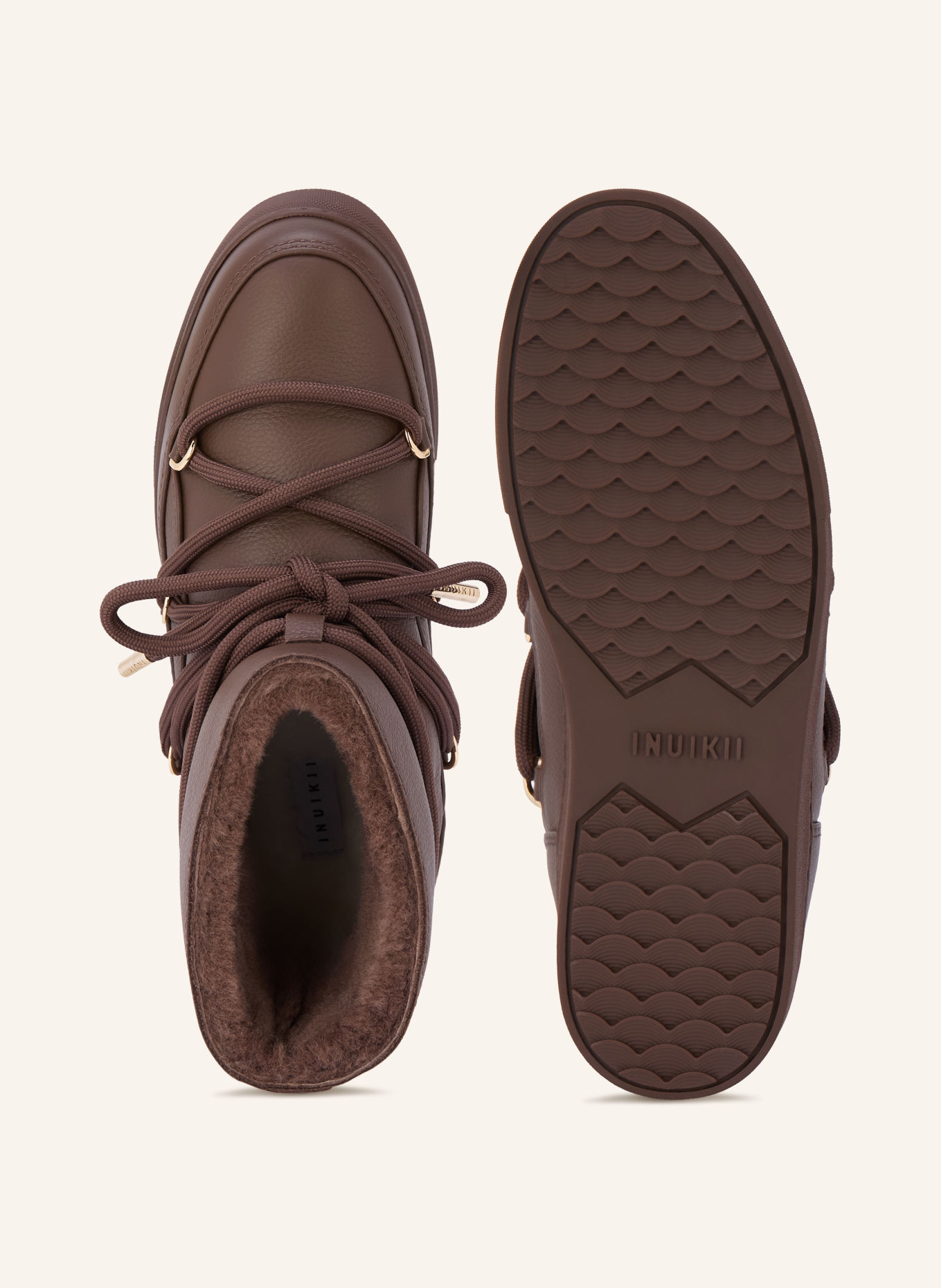 INUIKII Boots ENTIÈREMENT EN CUIR: MARRON