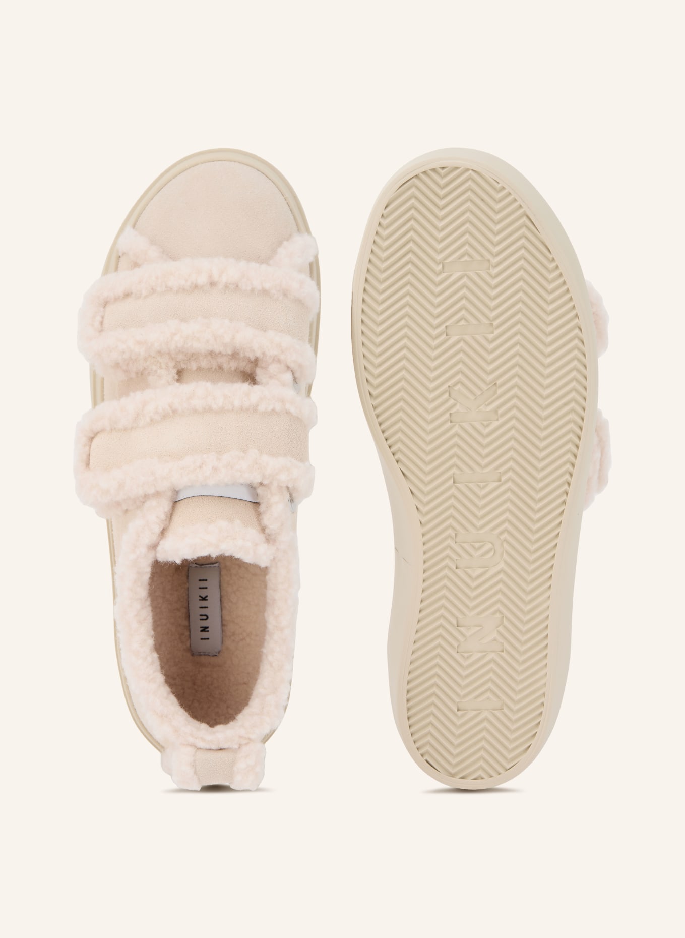 INUIKII Sneakers VELCRO LOW: CRÈME