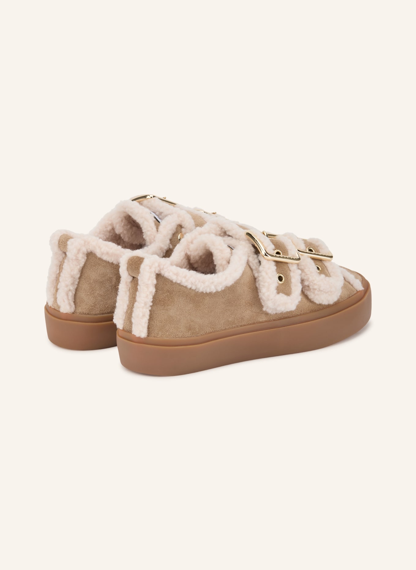 INUIKII Sneaker LOW VELCRO: CAMEL / CREME