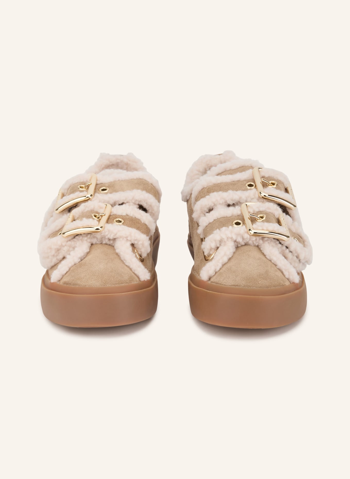 INUIKII Sneaker LOW VELCRO: CAMEL / CREME