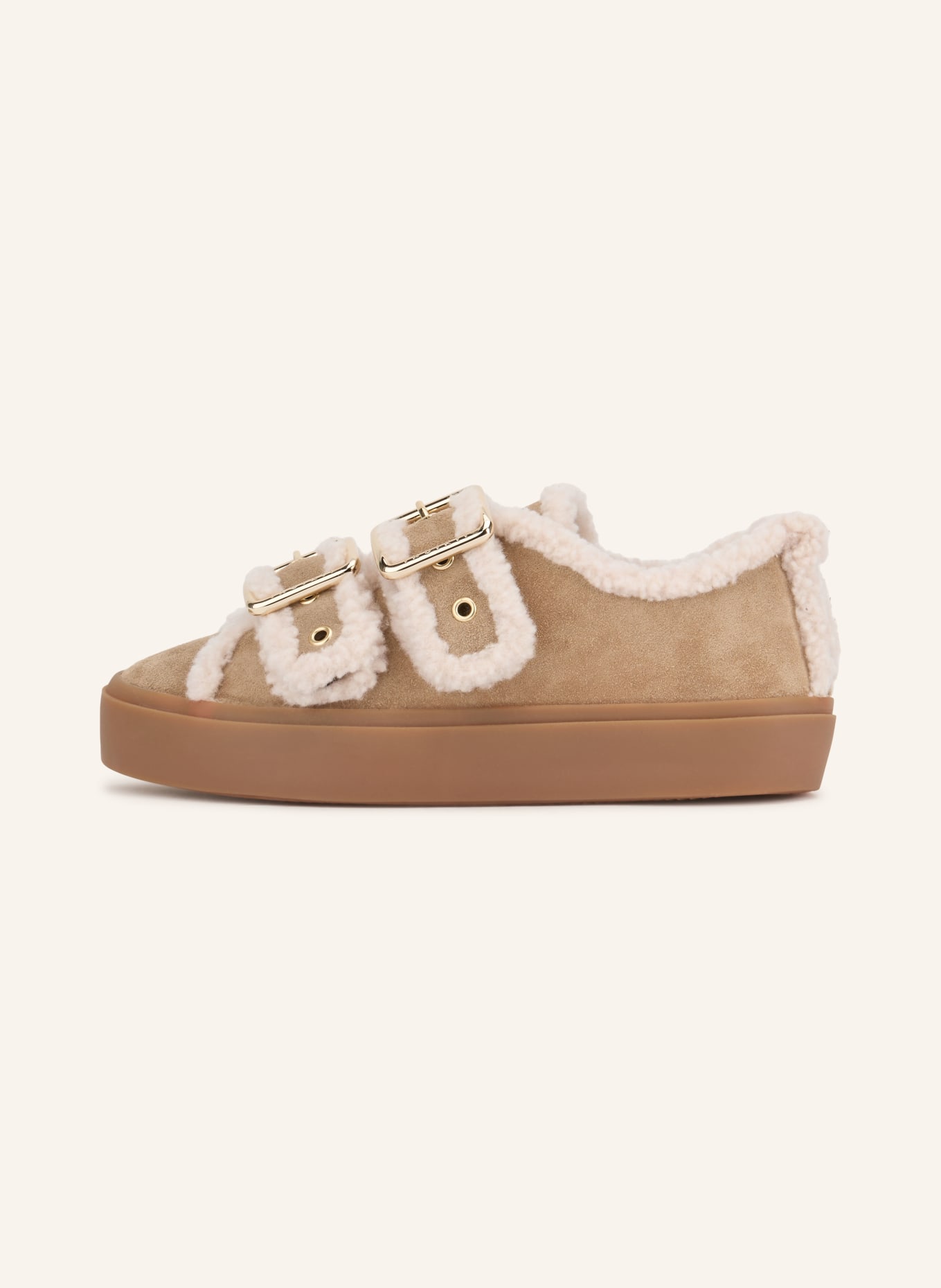 INUIKII Sneaker LOW VELCRO: CAMEL / CREME