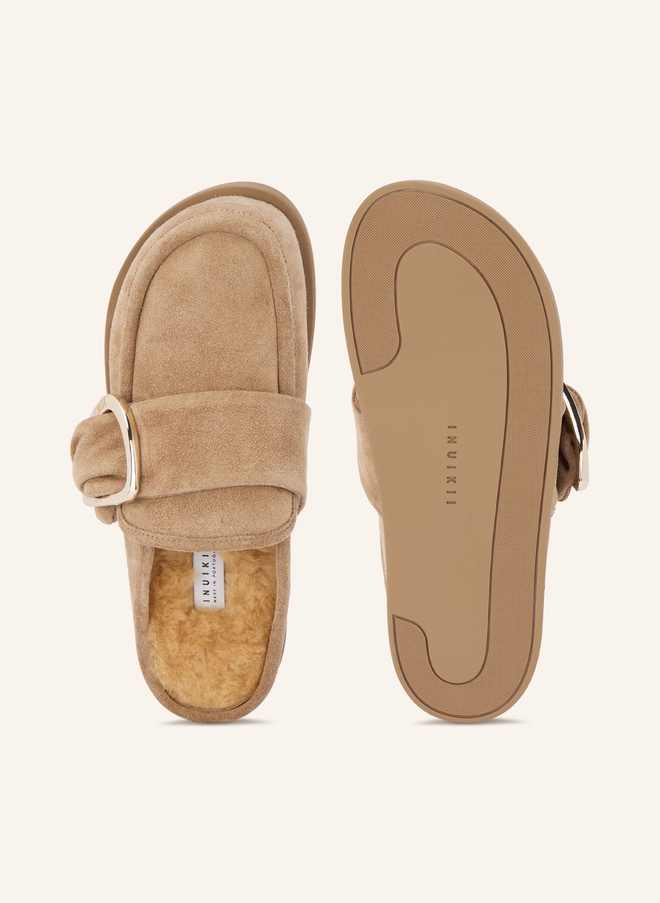 INUIKII Mules: CHAMEAU / MARRON CLAIR