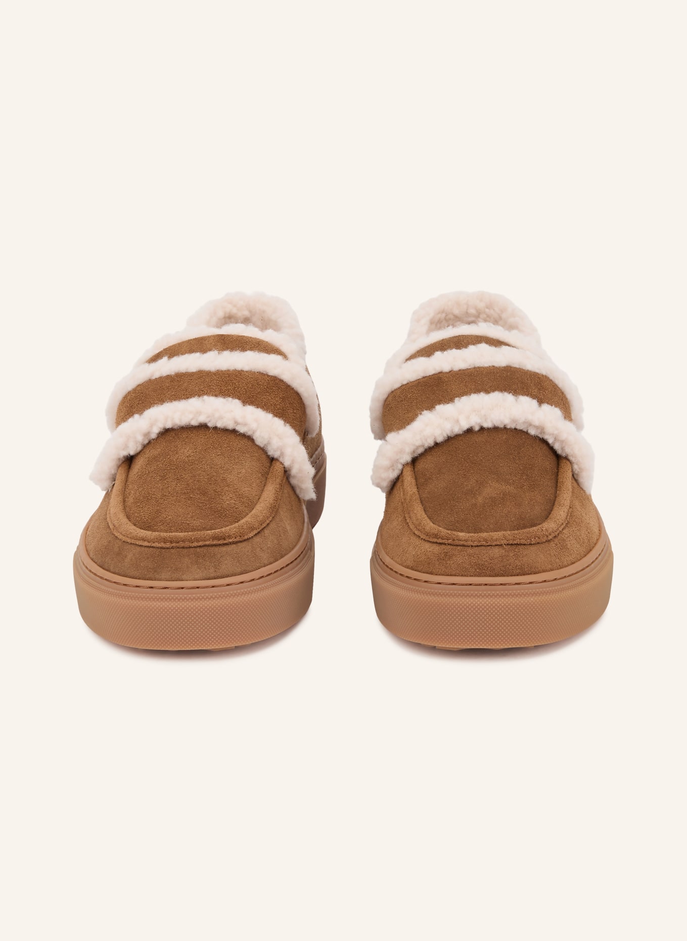 INUIKII Loafers: MARRON / BLANC