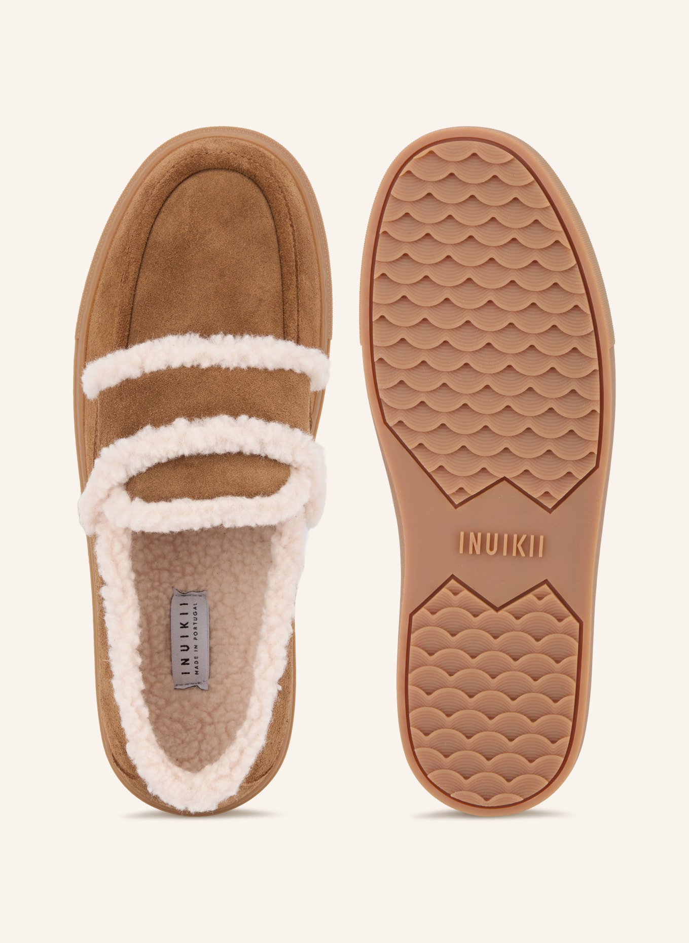 INUIKII Loafers: MARRON / BLANC