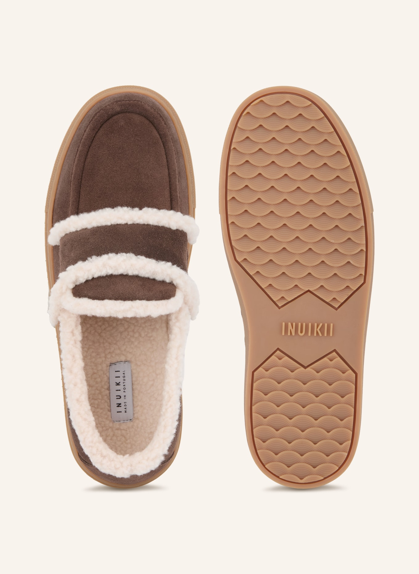INUIKII Loafers: MARRON FONCÉ / CRÈME