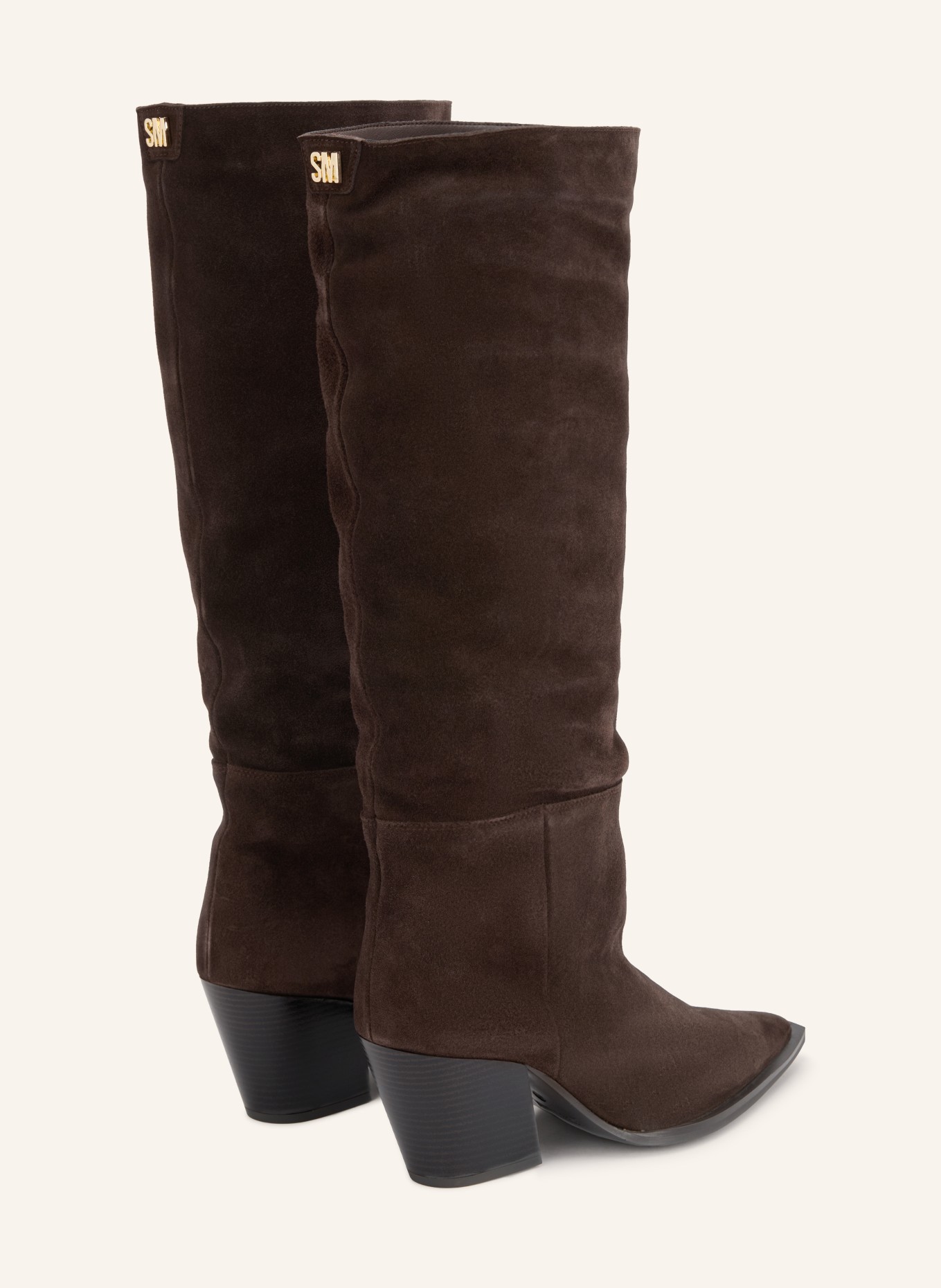 STEVE MADDEN Kowbojki MENTHE: CIEMNOBRĄZOWY / ZŁOTY