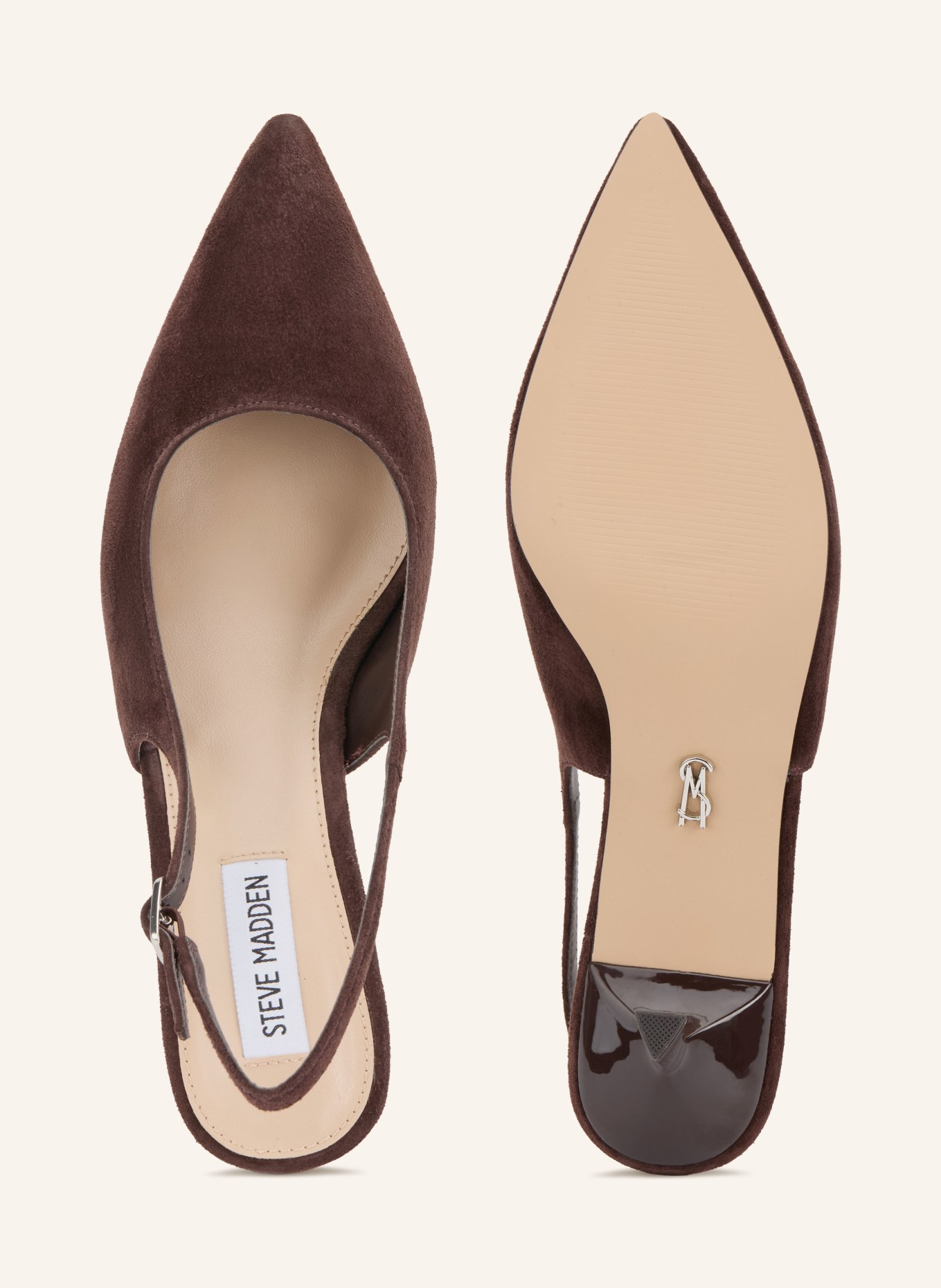 STEVE MADDEN Czółenka typu slingback KORRA: CIEMNOBRĄZOWY