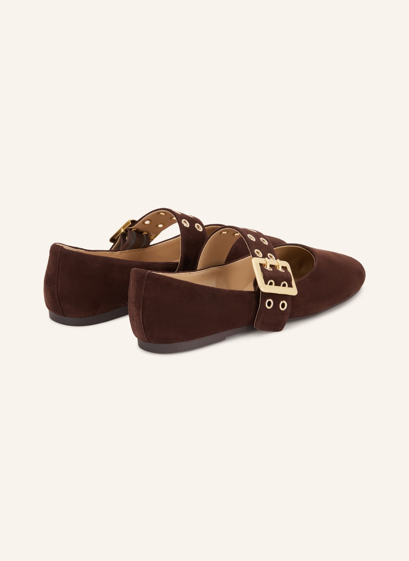 STEVE MADDEN ATLANTICA Mary-Jane ballerinas: DARK BROWN / GOLD