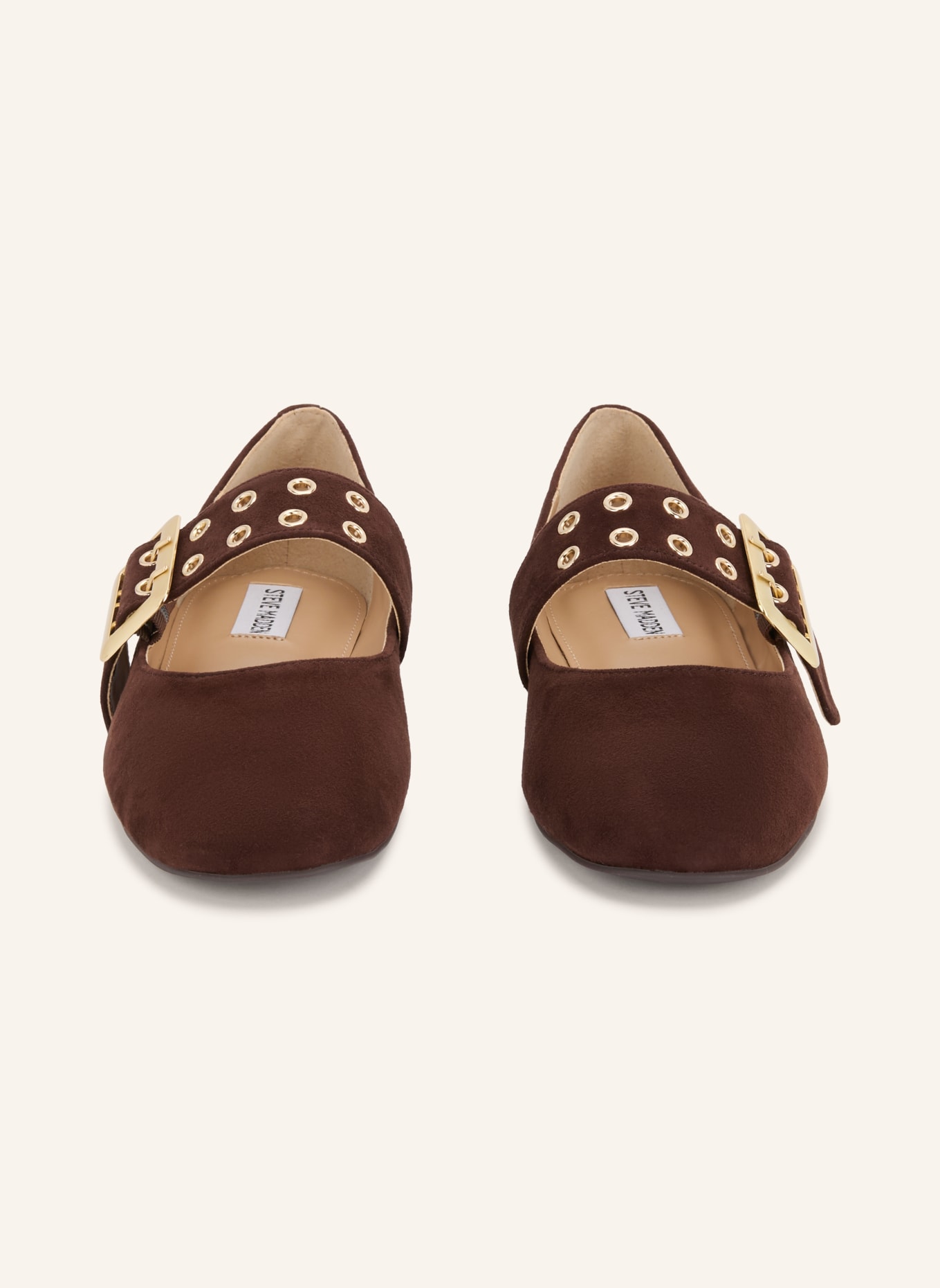 STEVE MADDEN ATLANTICA Mary-Jane ballerinas: DARK BROWN / GOLD