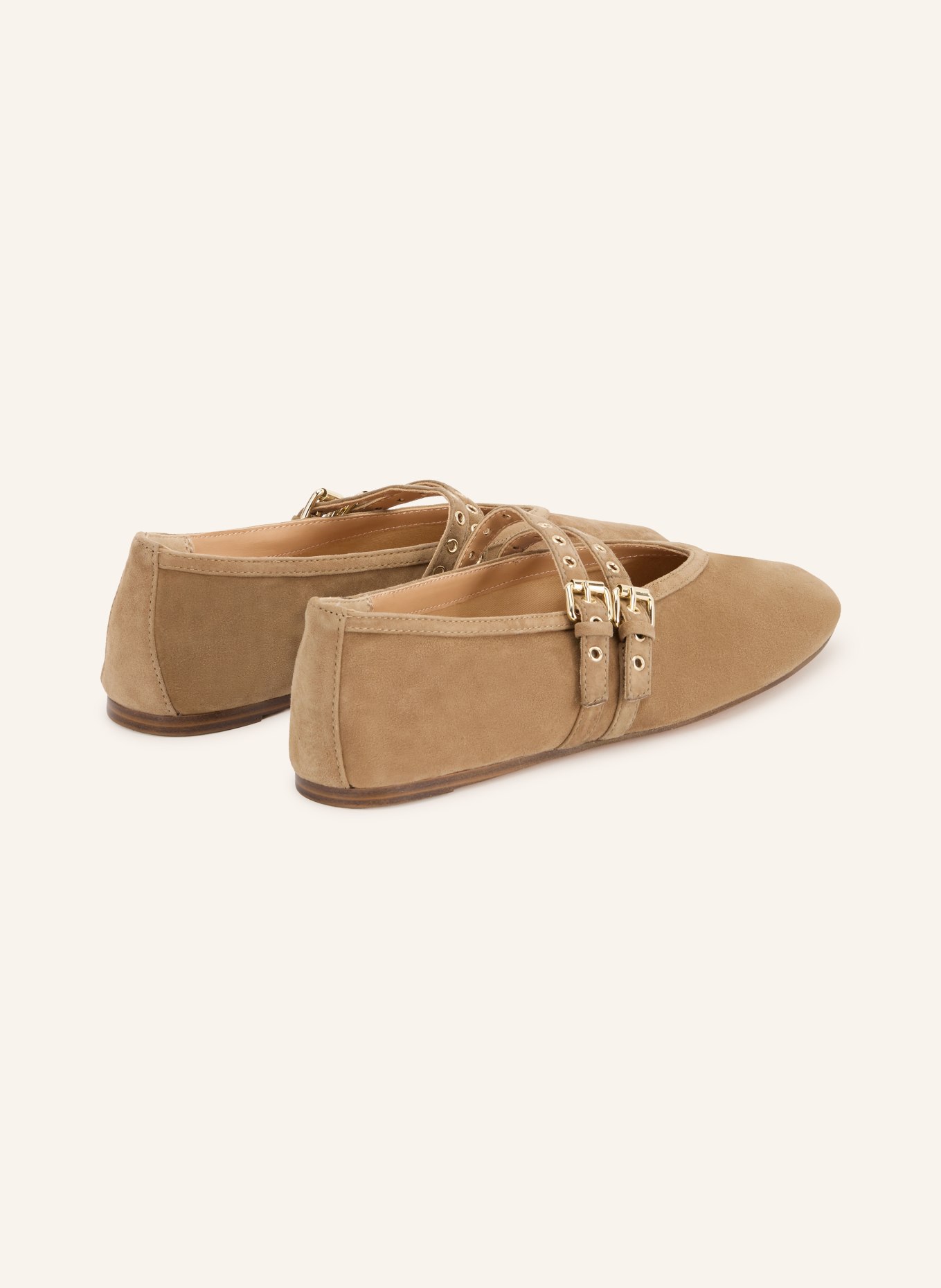 STEVE MADDEN Baleriny w stylu Mary Jane LYDIA: BEŻOWY / ZŁOTY