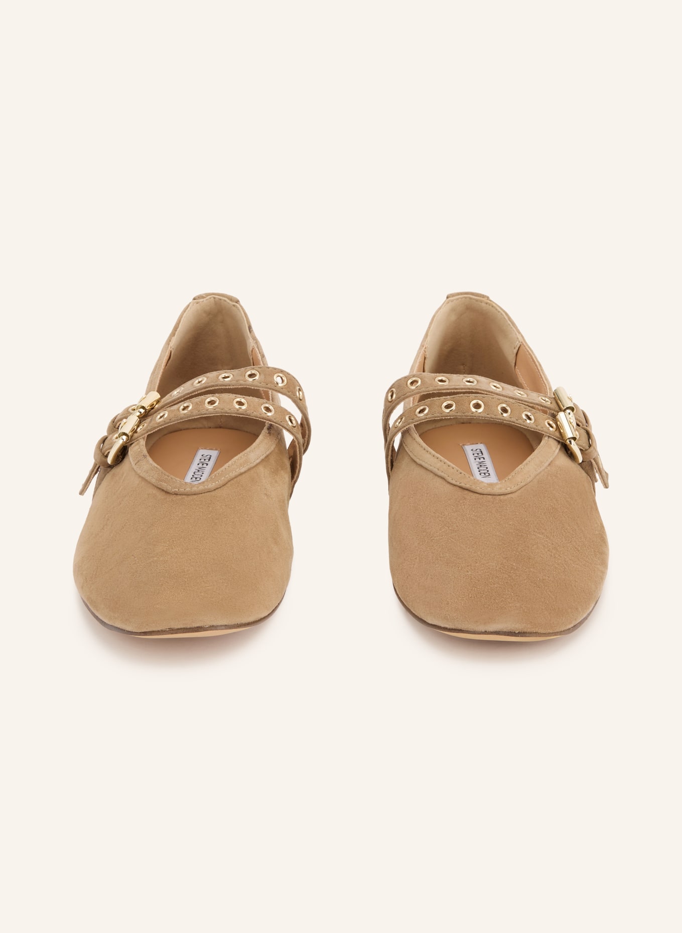 STEVE MADDEN Baleriny w stylu Mary Jane LYDIA: BEŻOWY / ZŁOTY