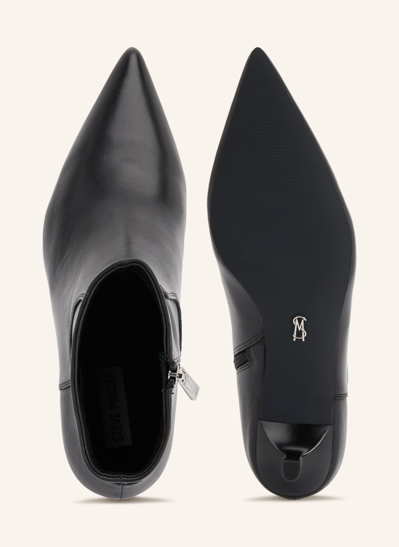 STEVE MADDEN Botki REBELLA-S: CZARNY / SREBRNY